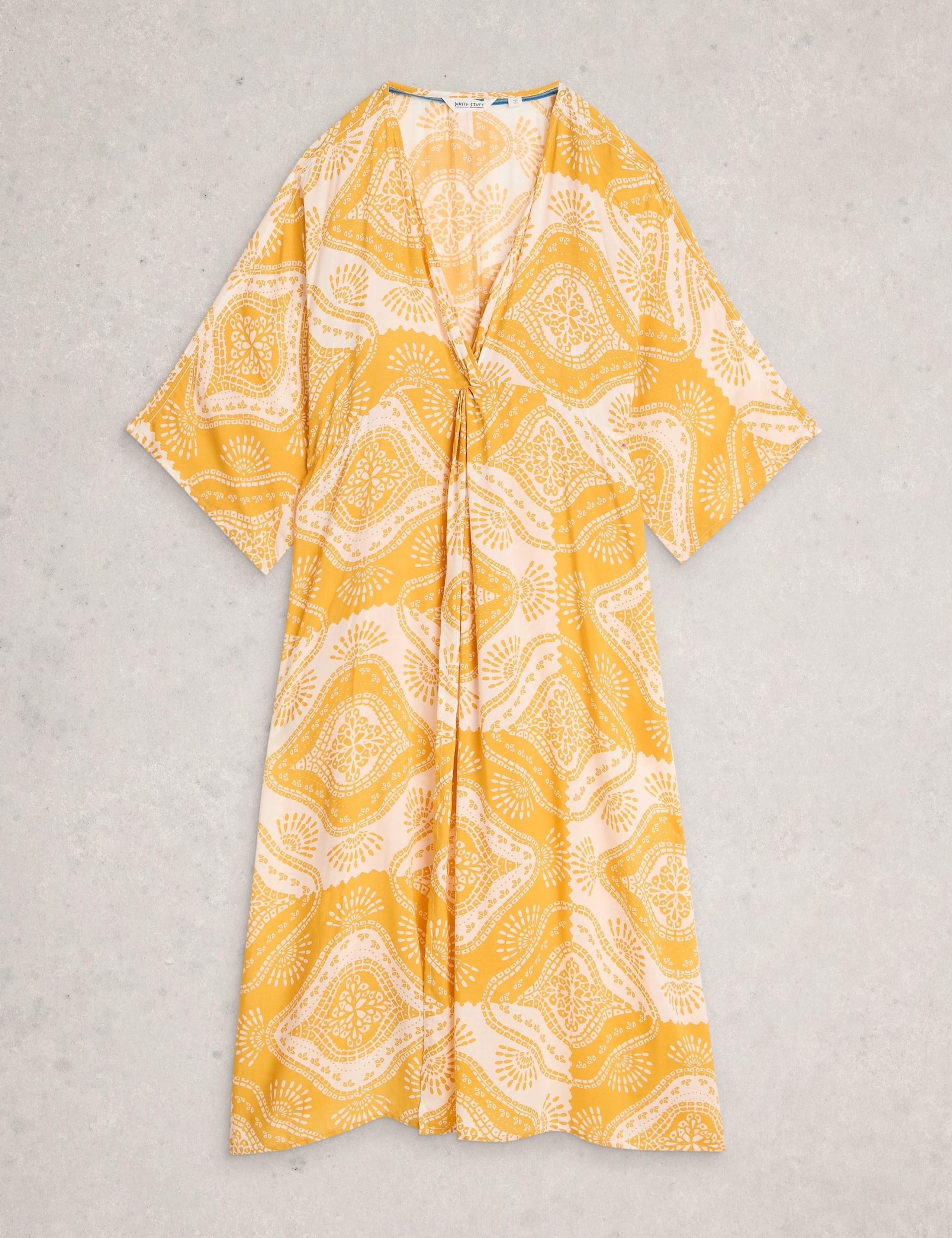 Printed Kimono Beach Dress 2 of 6