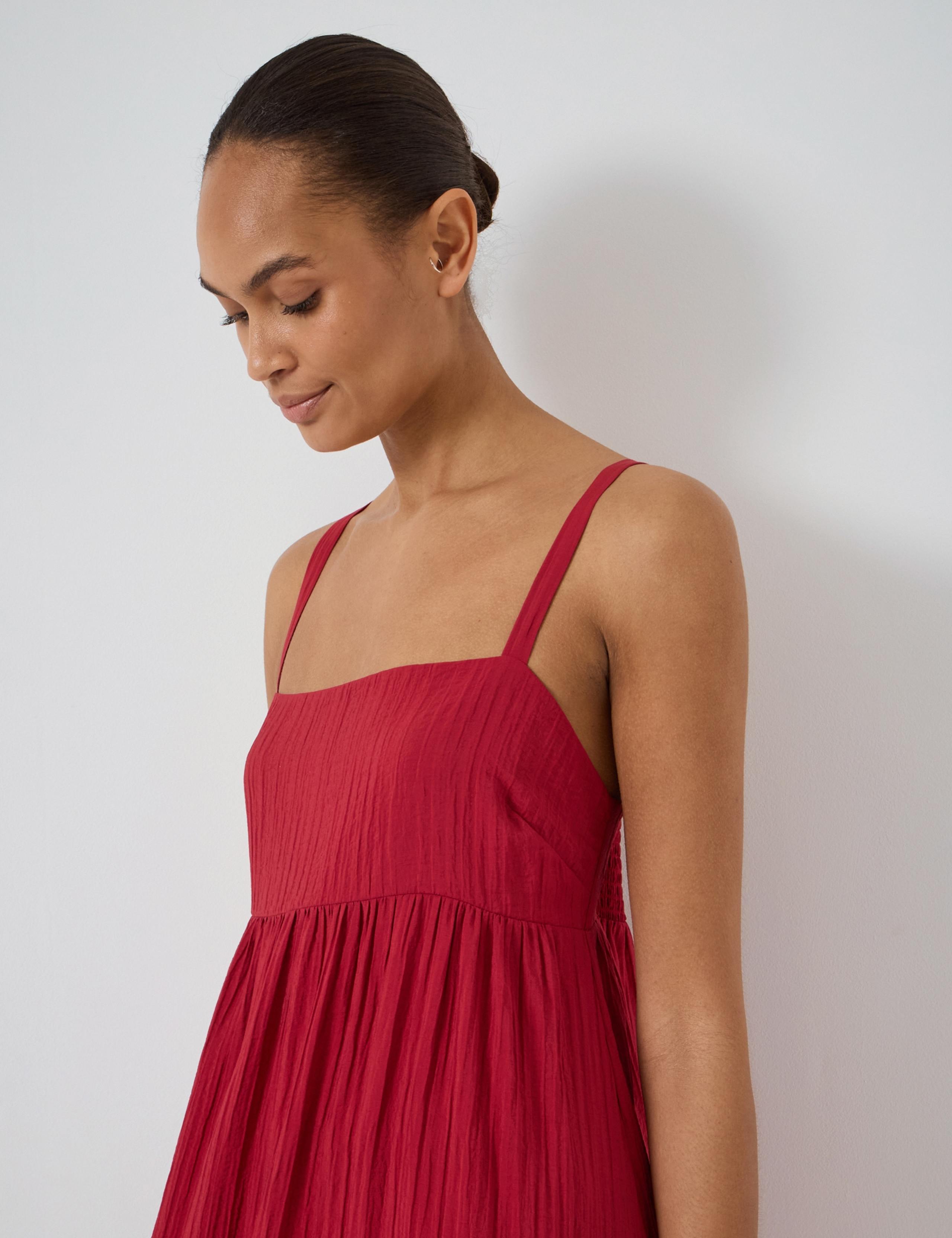Crinkle Gathered Strappy Maxi Smock Dress 5 of 5