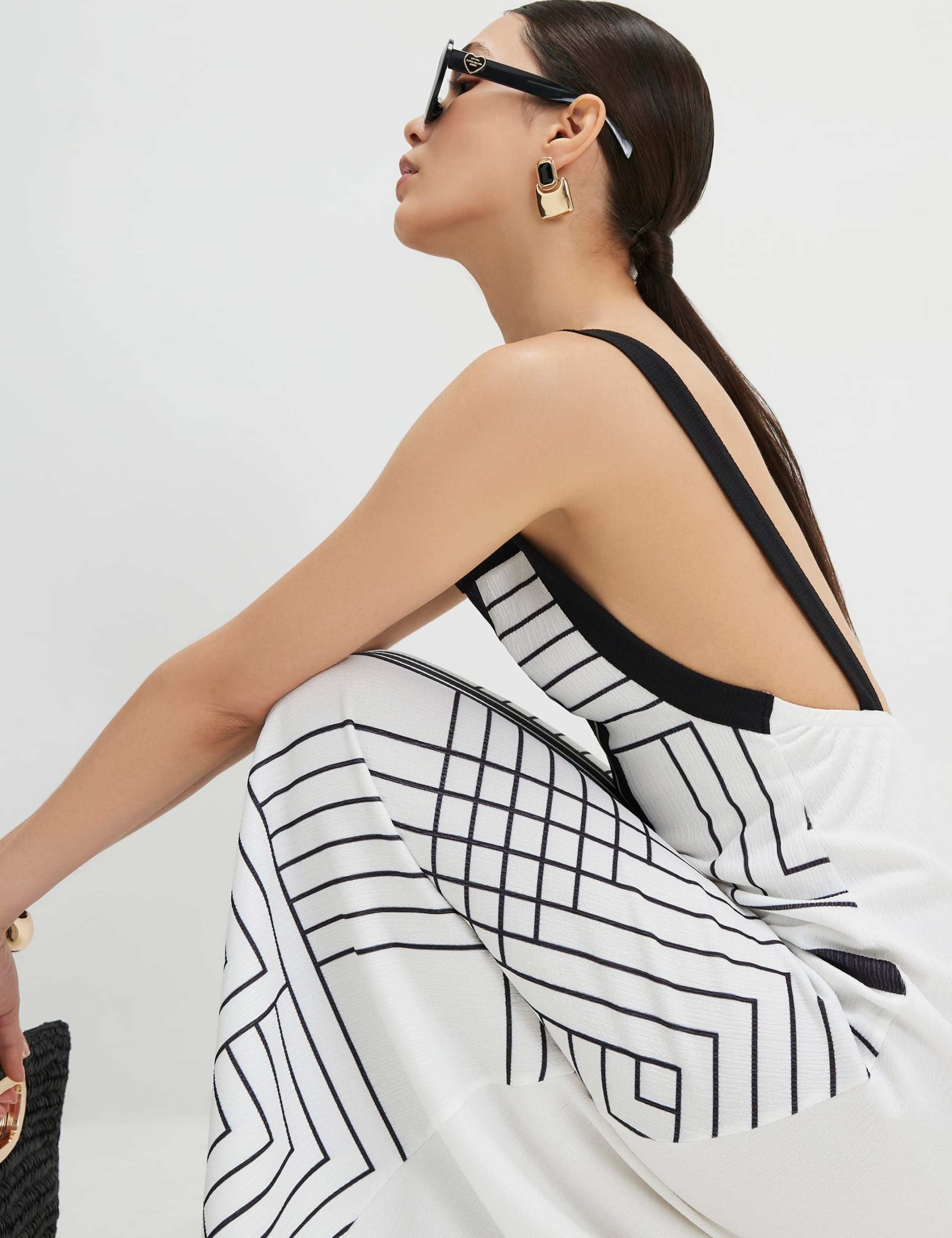  Geometric Textured Maxi Dress 4 of 4