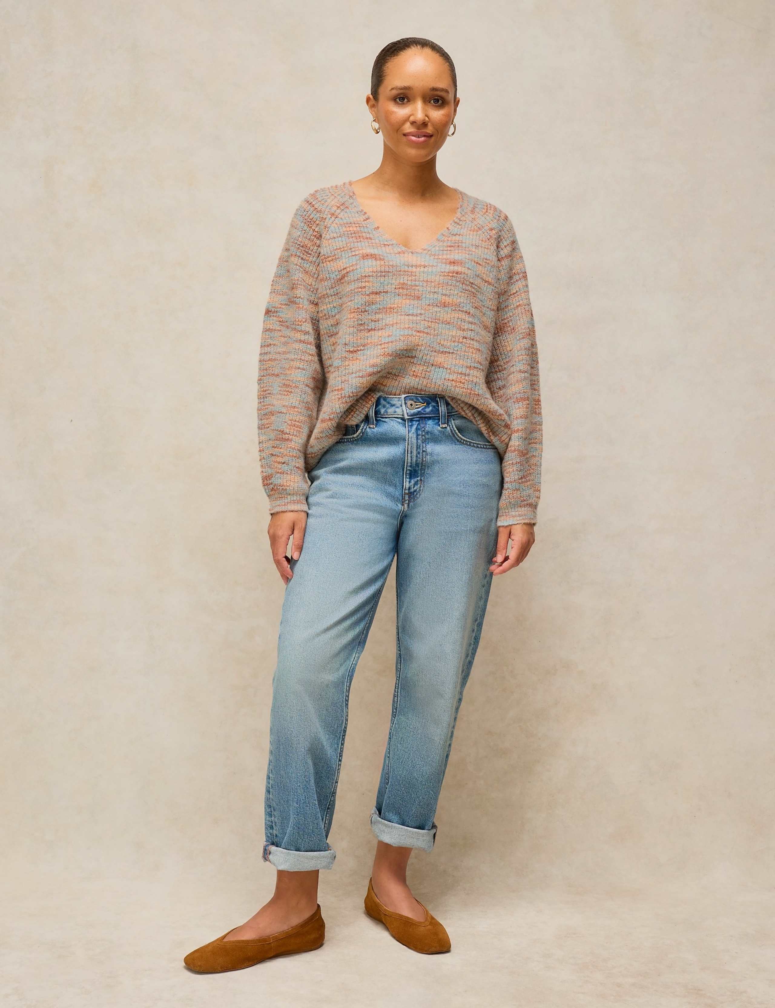 Spacedye V-Neck Jumper with Wool 3 of 6