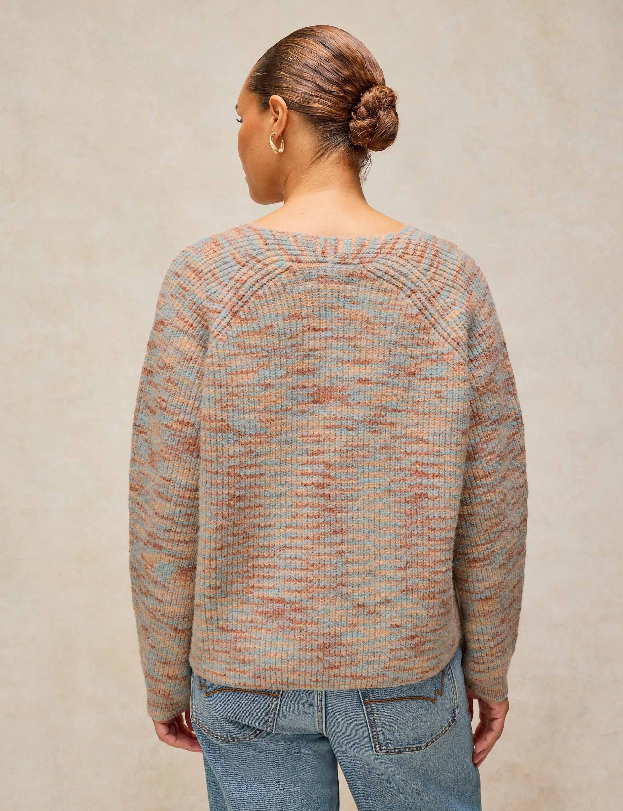 Spacedye V-Neck Jumper with Wool 4 of 6