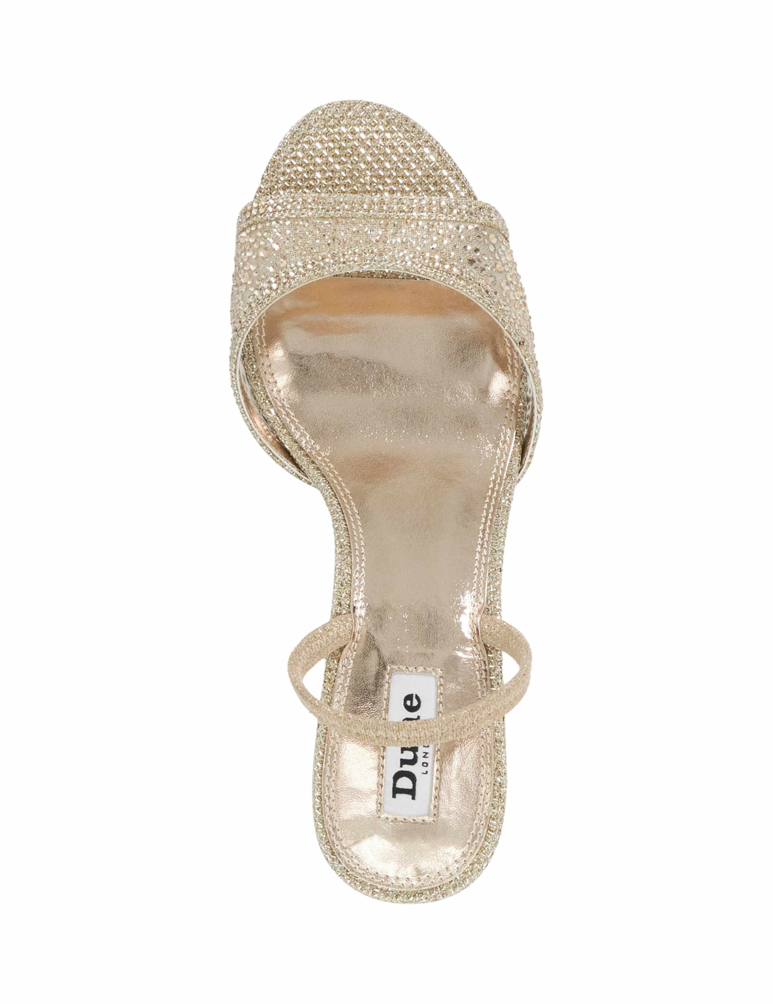 Sparkle Mesh Detail Kitten Heel Sandals 3 of 6