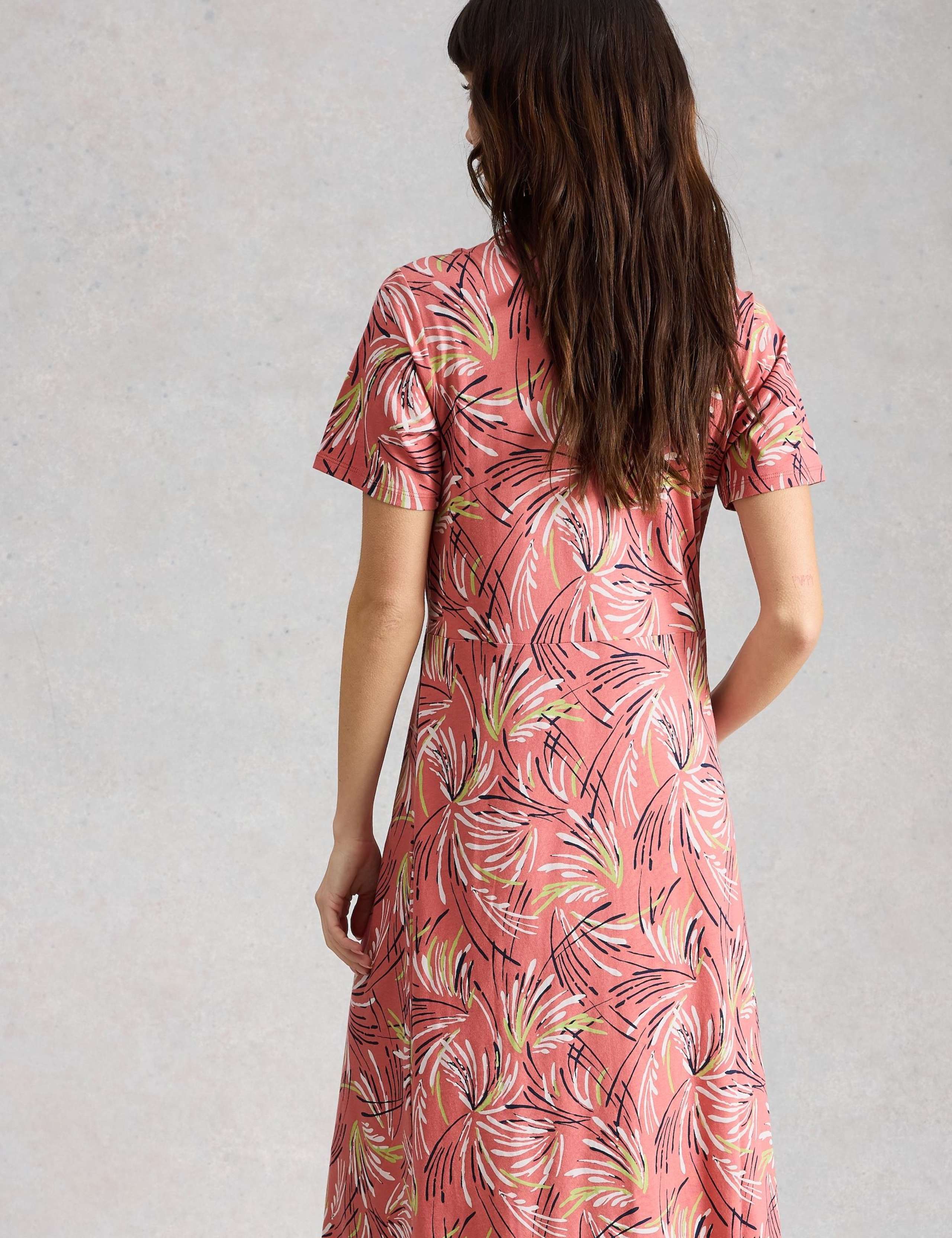 Jersey Printed Midi Shirt Dress 3 of 6