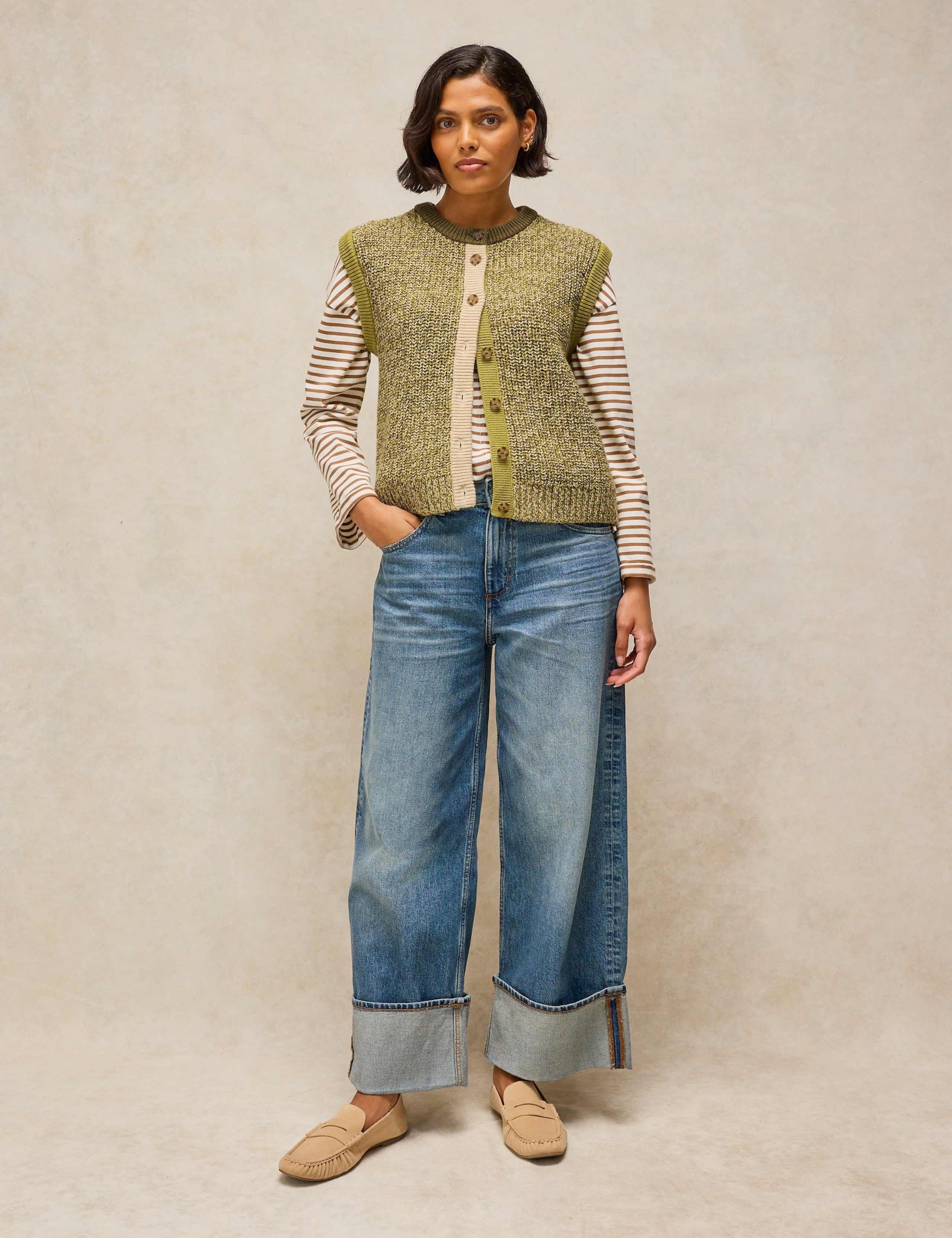 Cotton Rich Knitted Vest with Wool 3 of 6