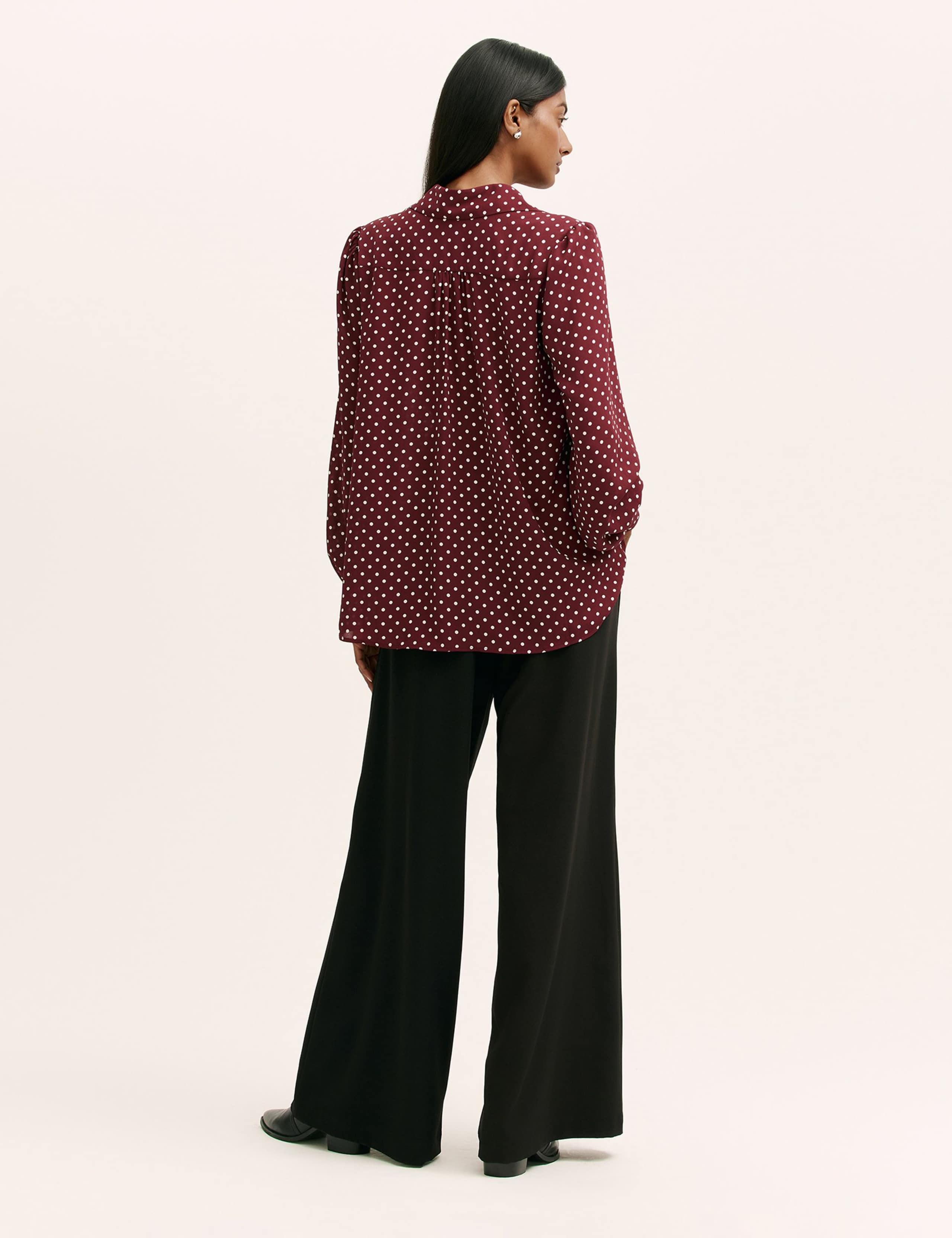 Polka Dot Collared Blouse 3 of 4