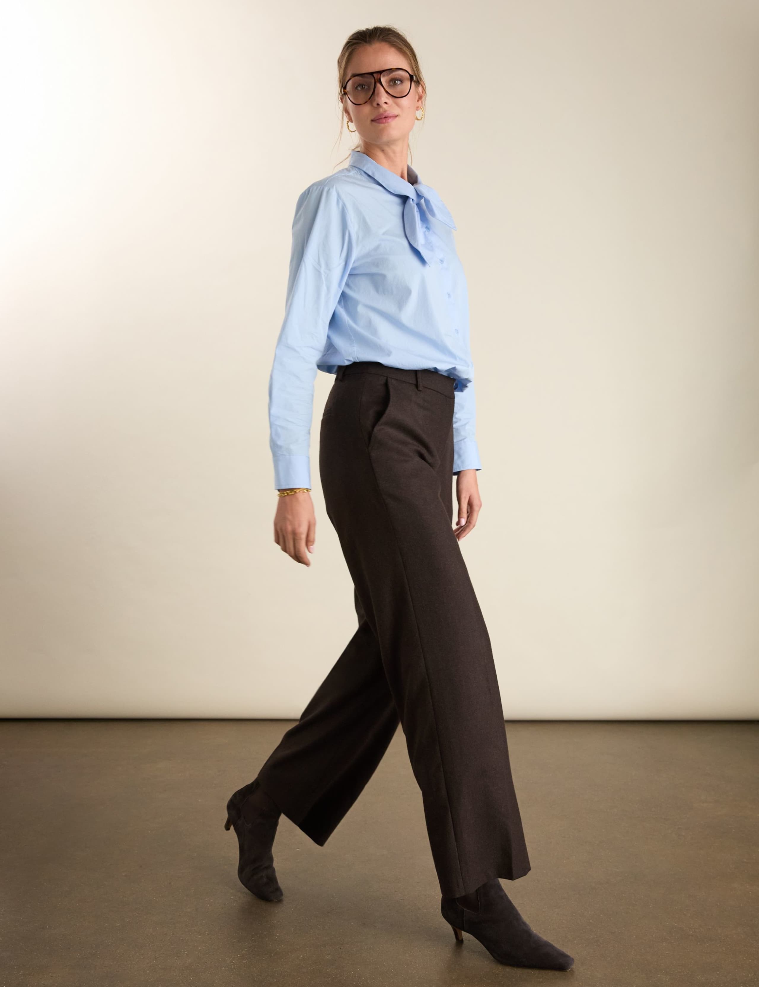 Wool Rich Wide Leg Trousers 3 of 7