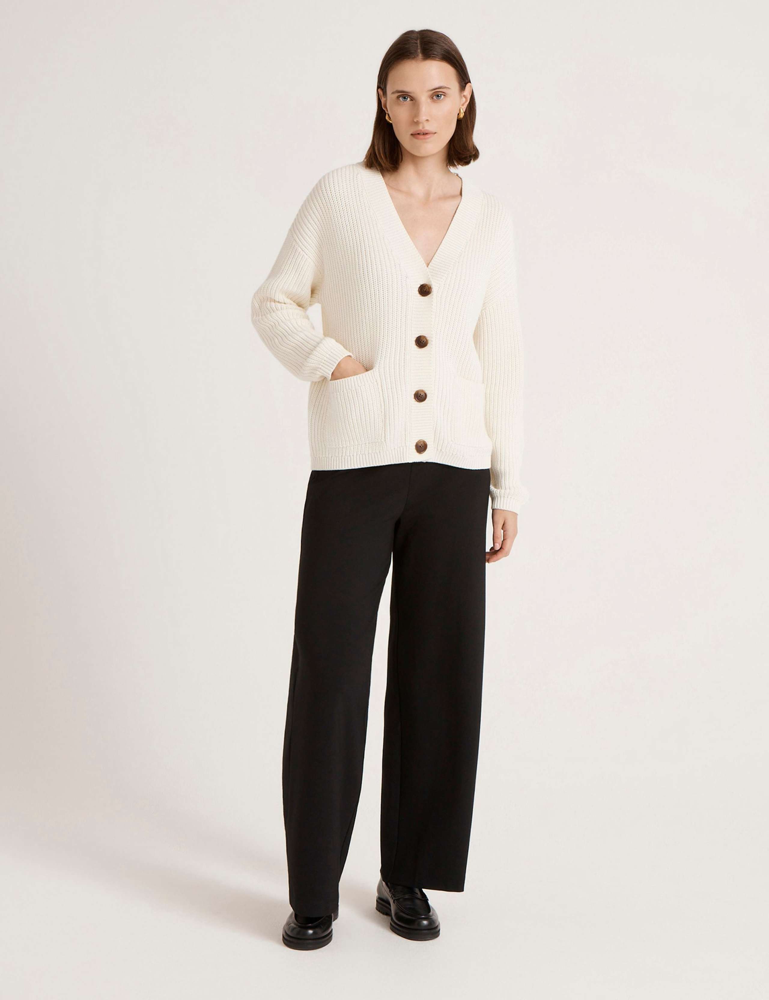 Pure Cotton V-Neck Button Front Cardigan 2 of 5