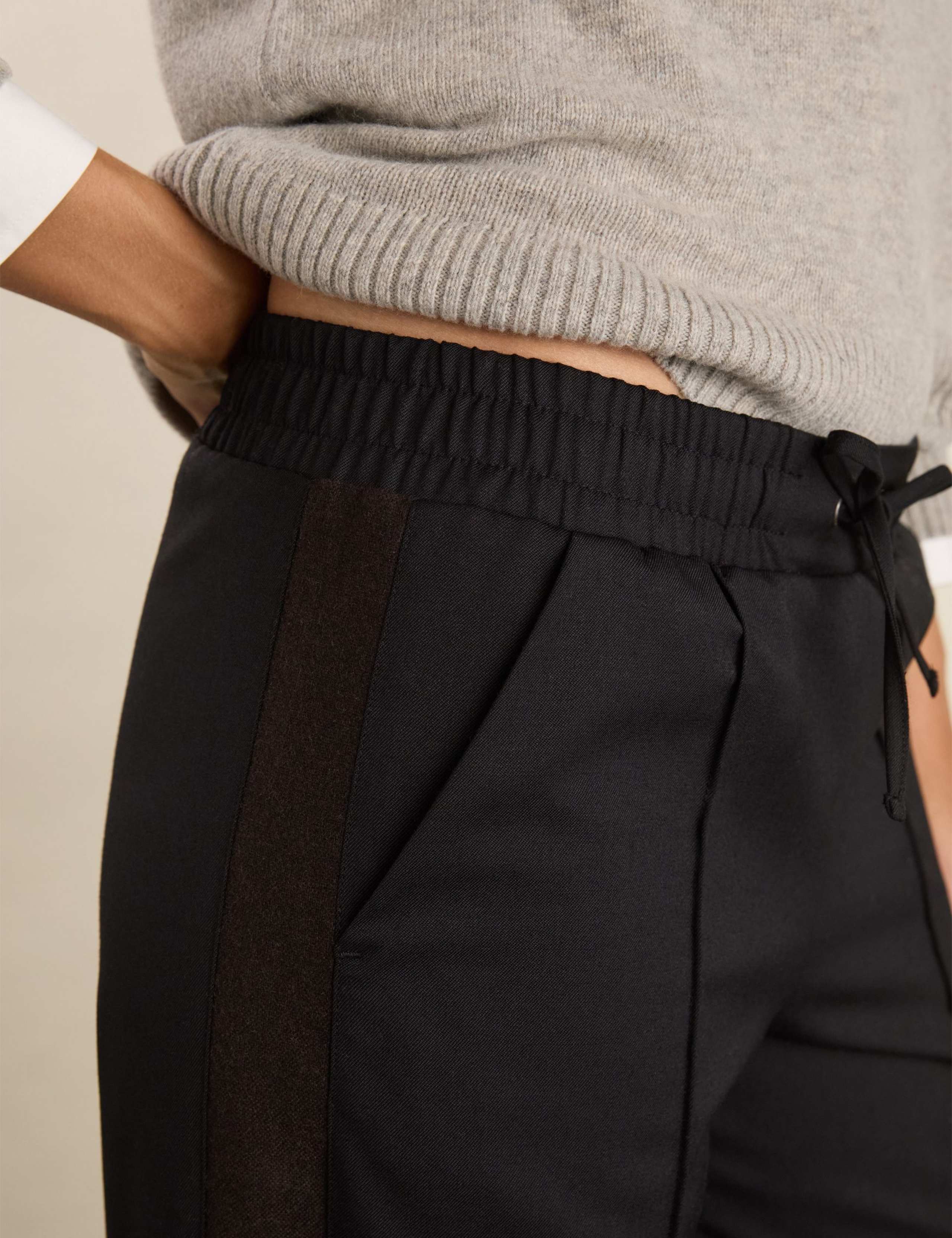 Wool Blend Side Stripe Wide Leg Trousers 5 of 5