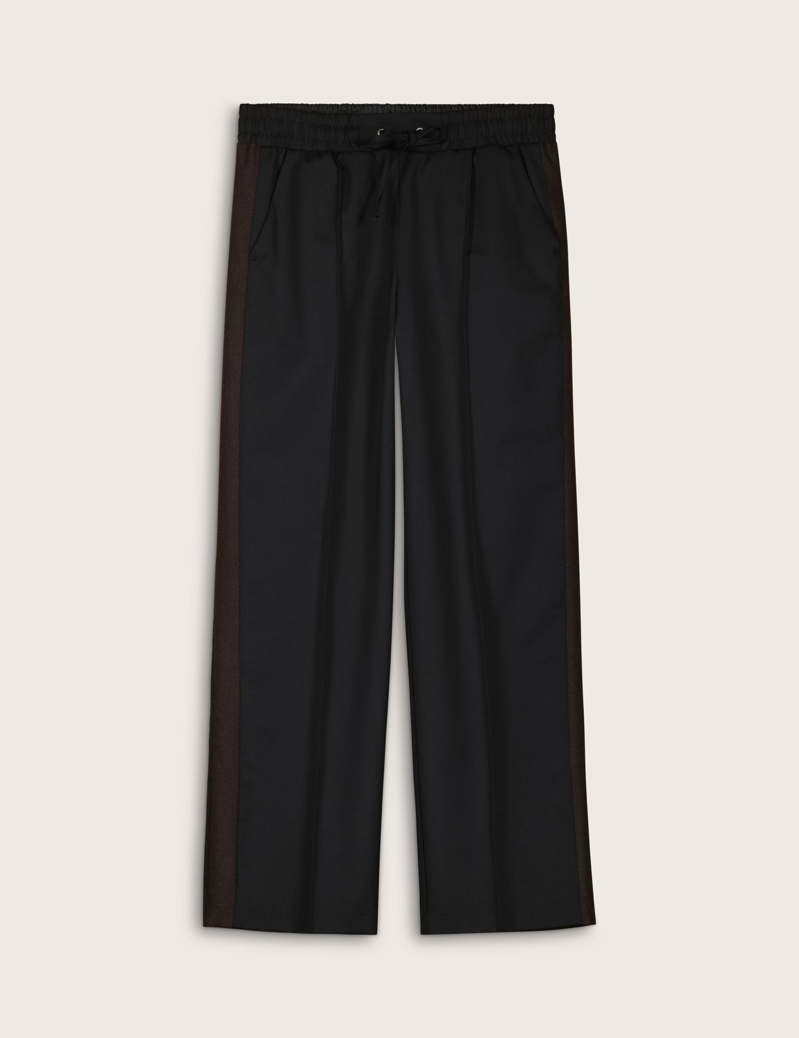 Wool Blend Side Stripe Wide Leg Trousers 2 of 5