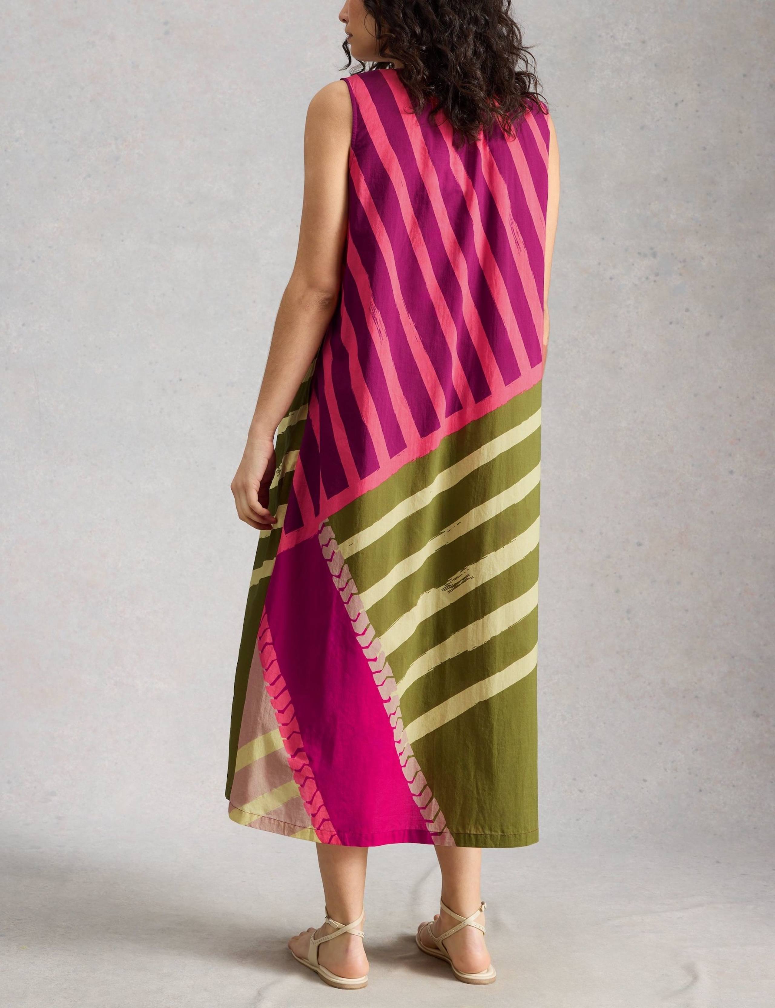 Pure Cotton Printed Midaxi Shift Dress 3 of 6