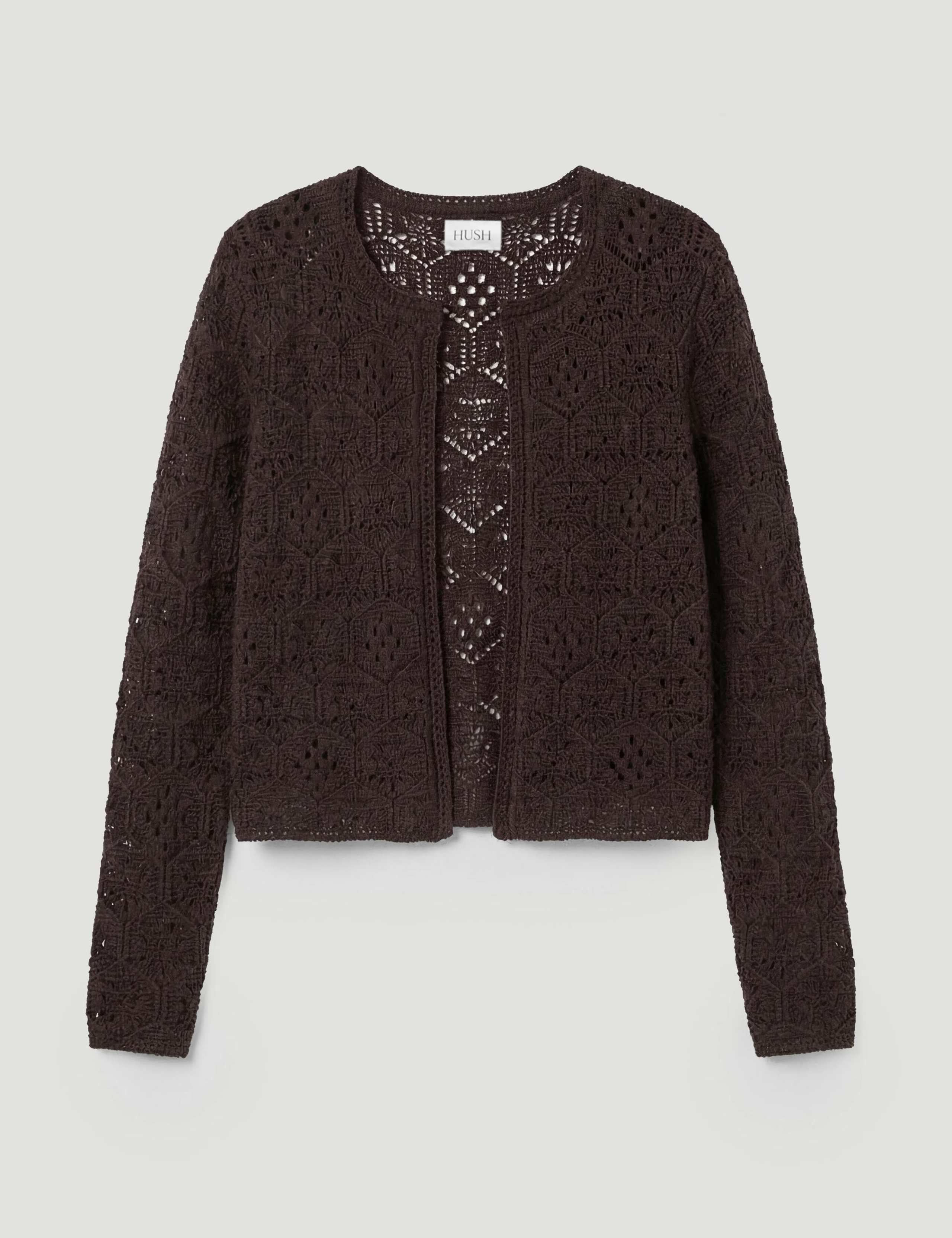 Pure Cotton Crochet Edge to Edge Cardigan 4 of 4