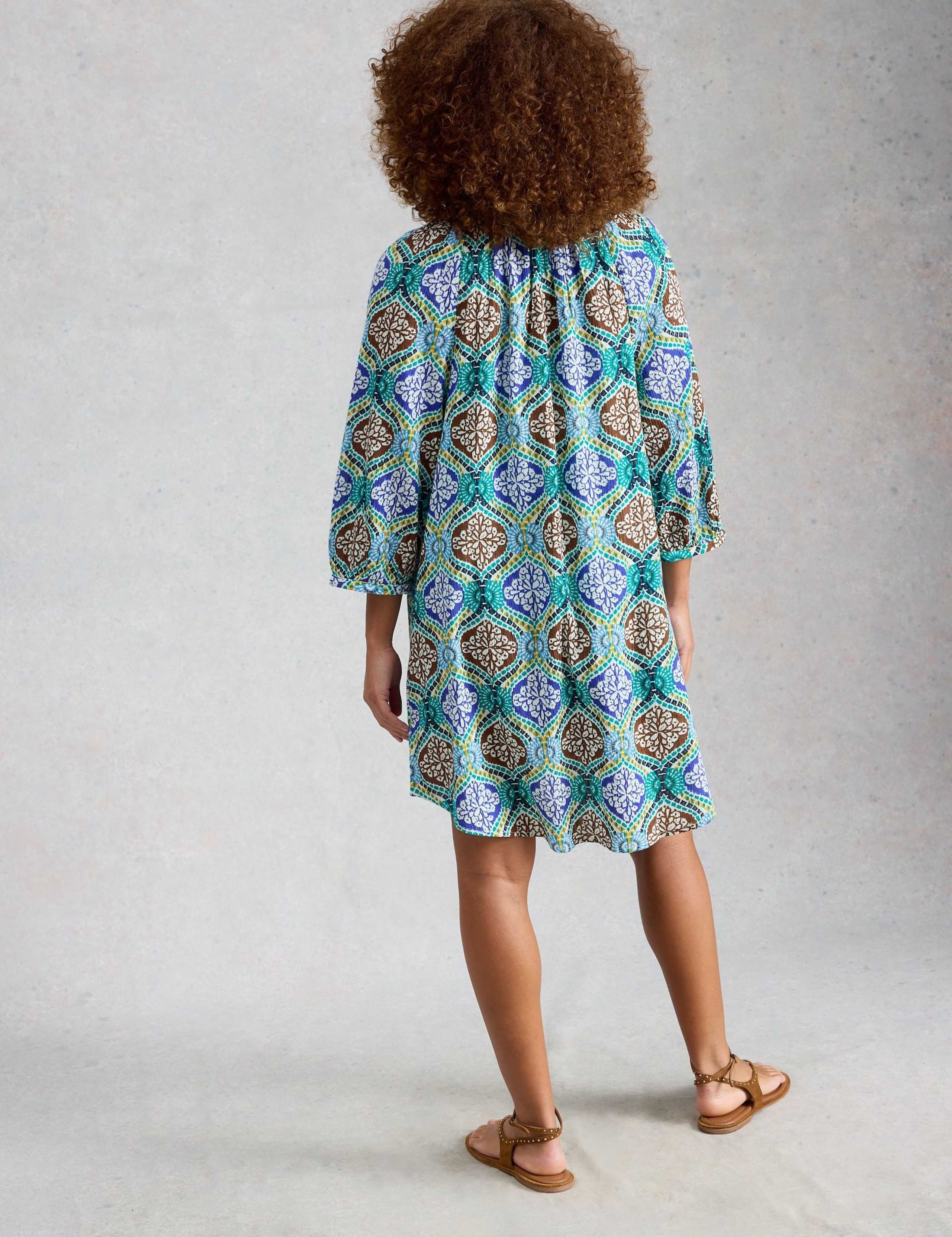 Pure Cotton Printed Mini Beach Dress 3 of 6