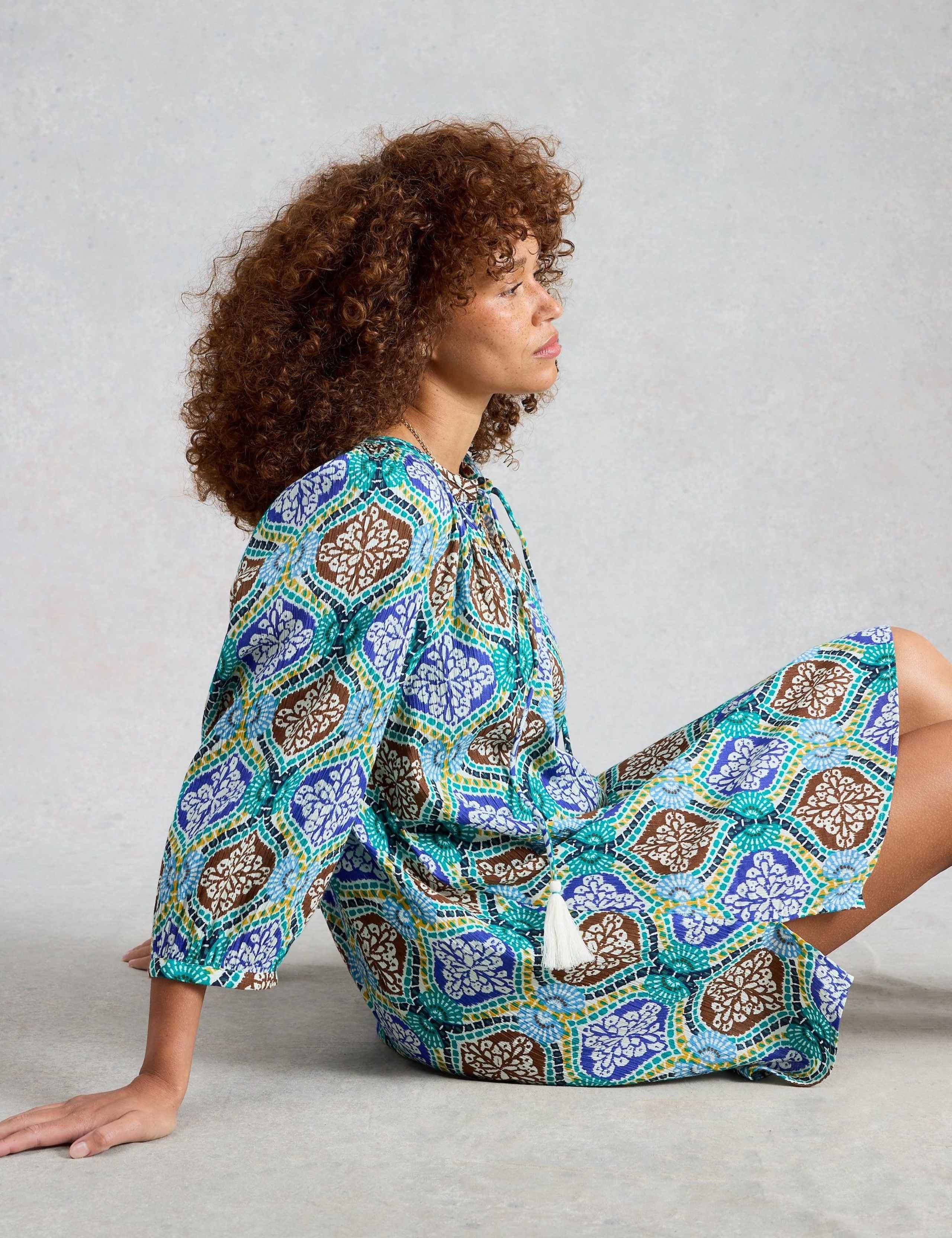 Pure Cotton Printed Mini Beach Dress 5 of 6