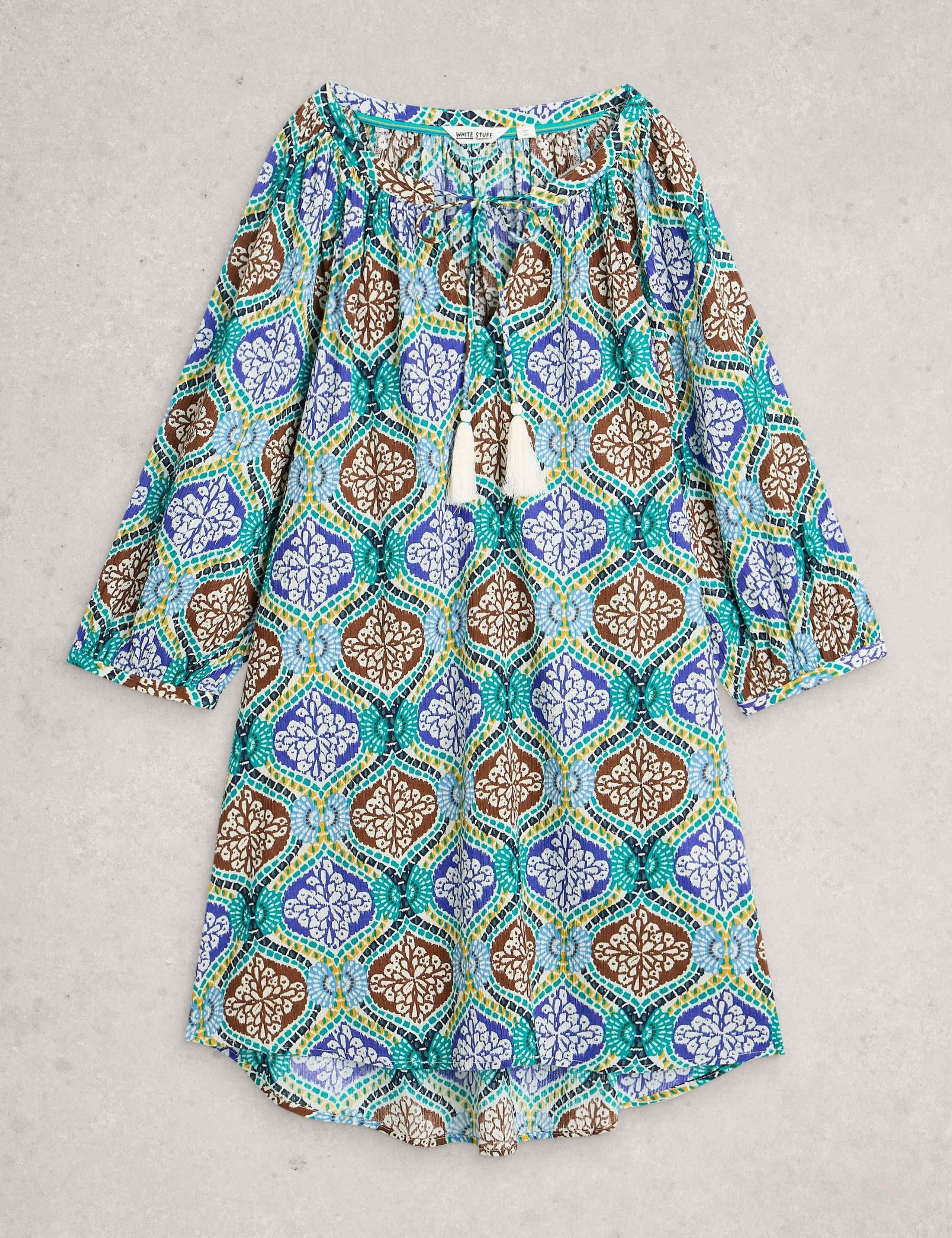 Pure Cotton Printed Mini Beach Dress 2 of 6