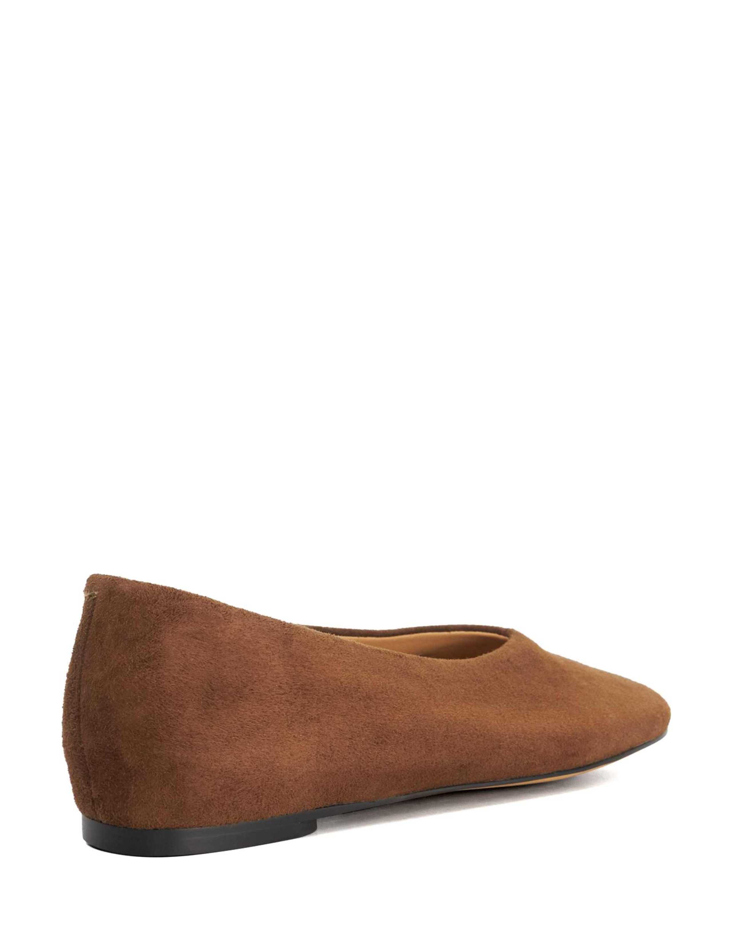 Suede Flat Ballet Pumps 3 of 6