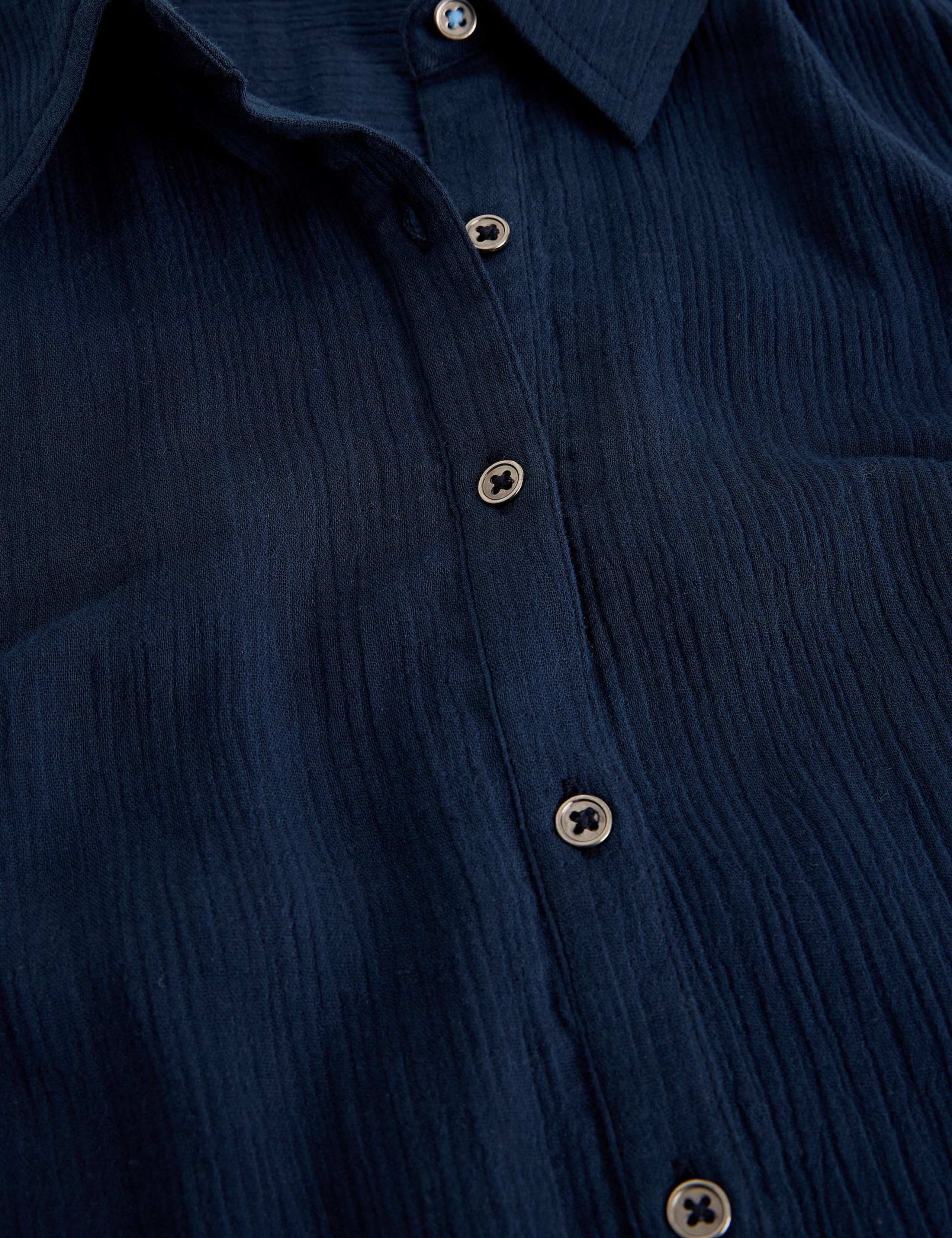 Pure Cotton Double Cloth Midi Shirt Dress 4 of 6