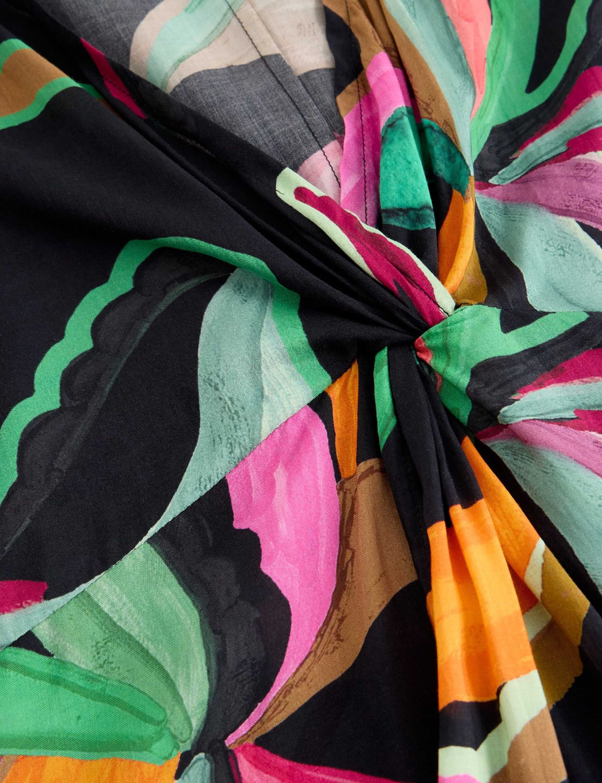 Printed Cover Up Mini Kimono Beach Dress 4 of 6