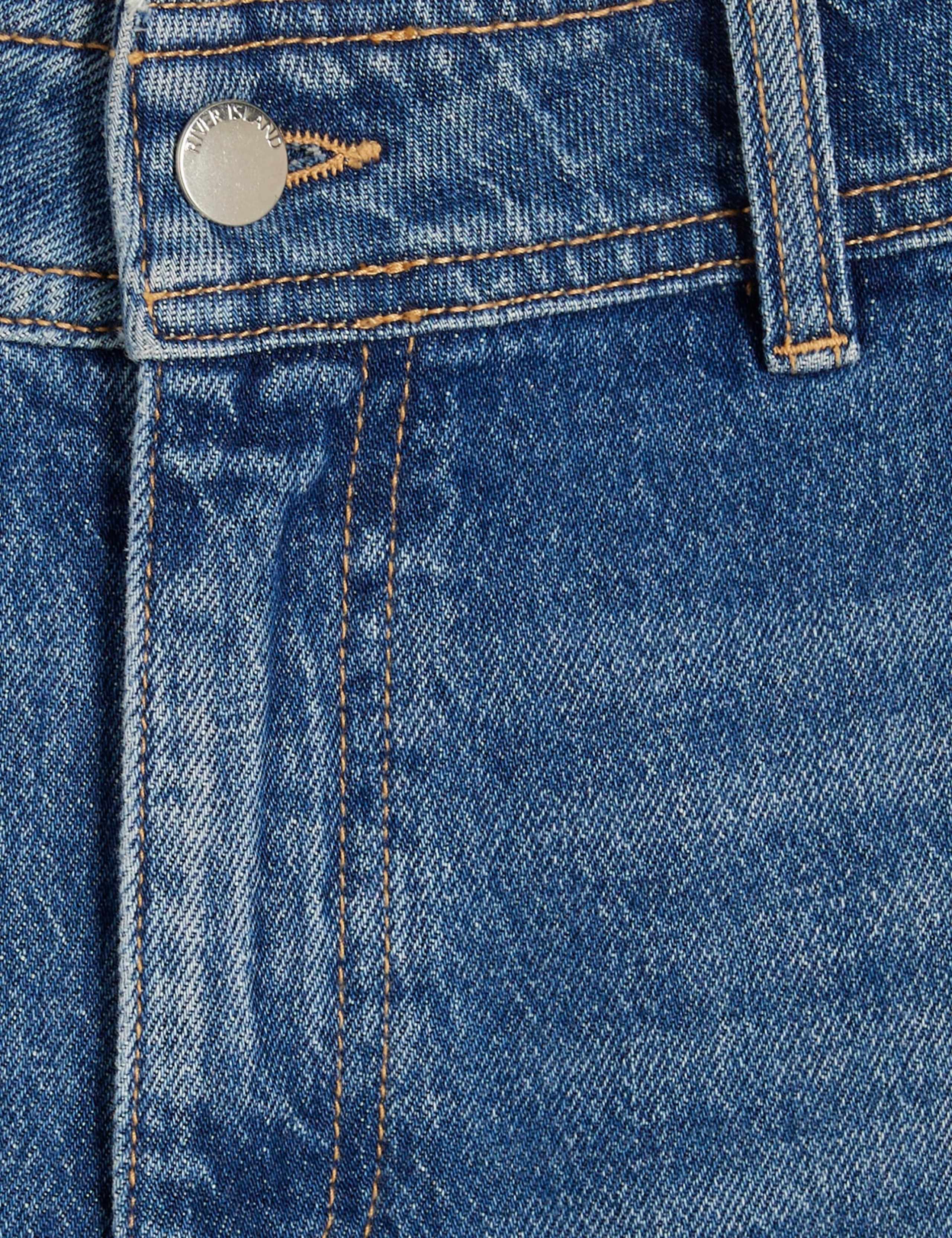 Denim Mid Rise Wide Leg Culotte Jeans 5 of 5