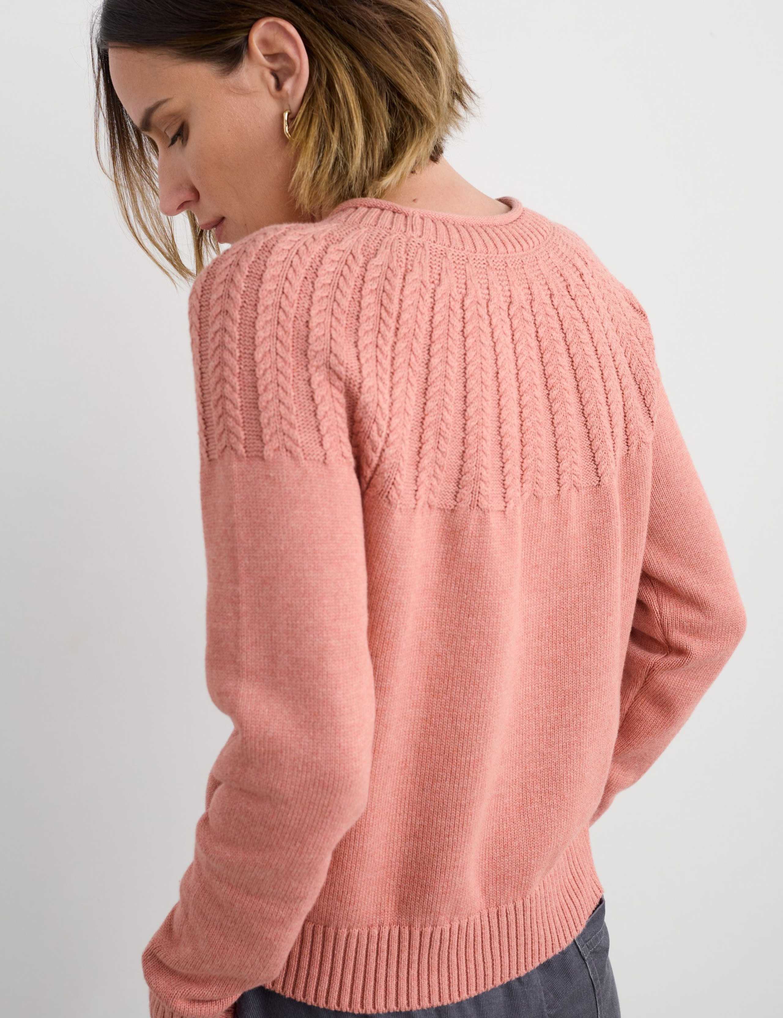 Pure Cotton Textured Relaxed Jumper 3 of 5