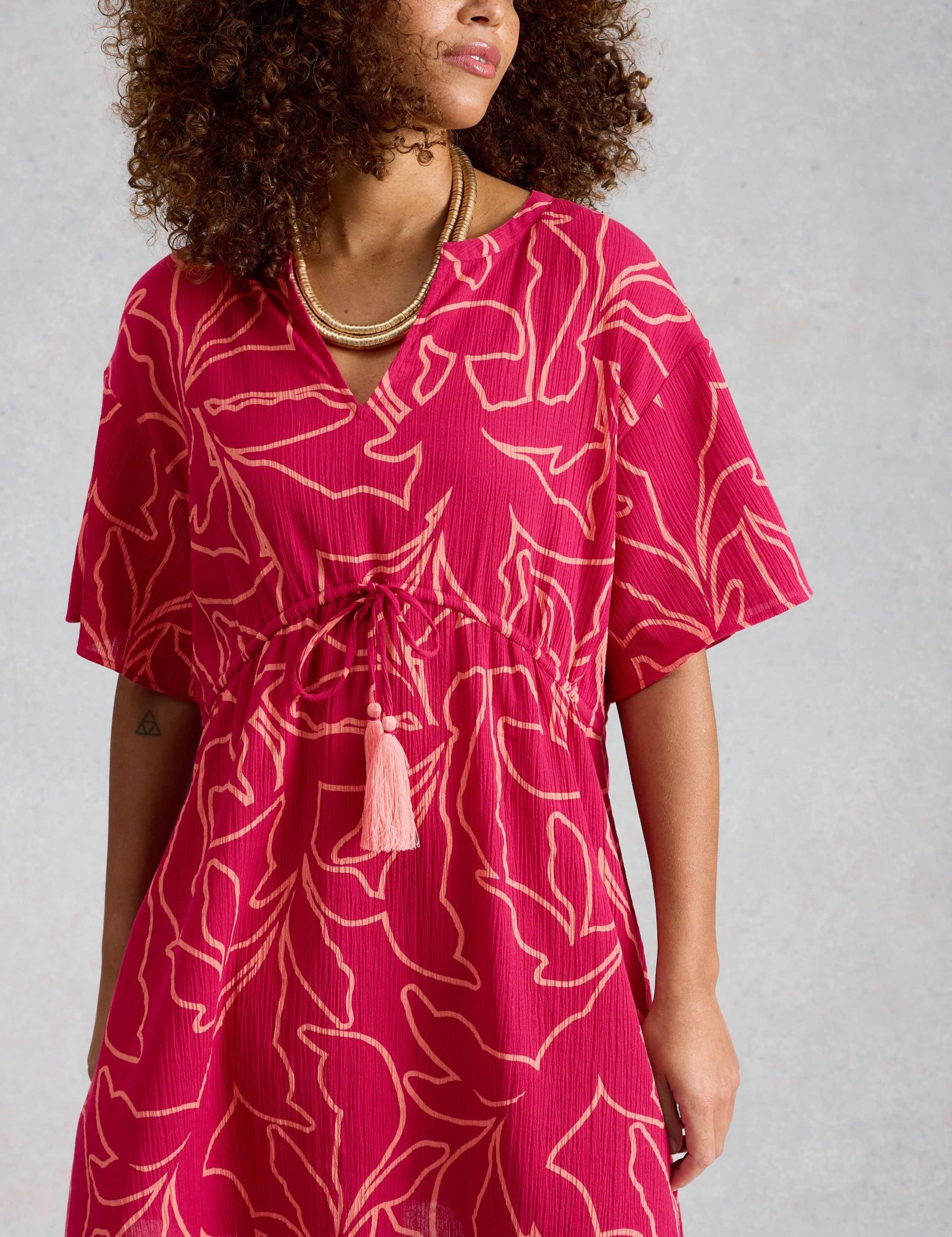 Pure Cotton Printed Mini Beach Dress 6 of 6