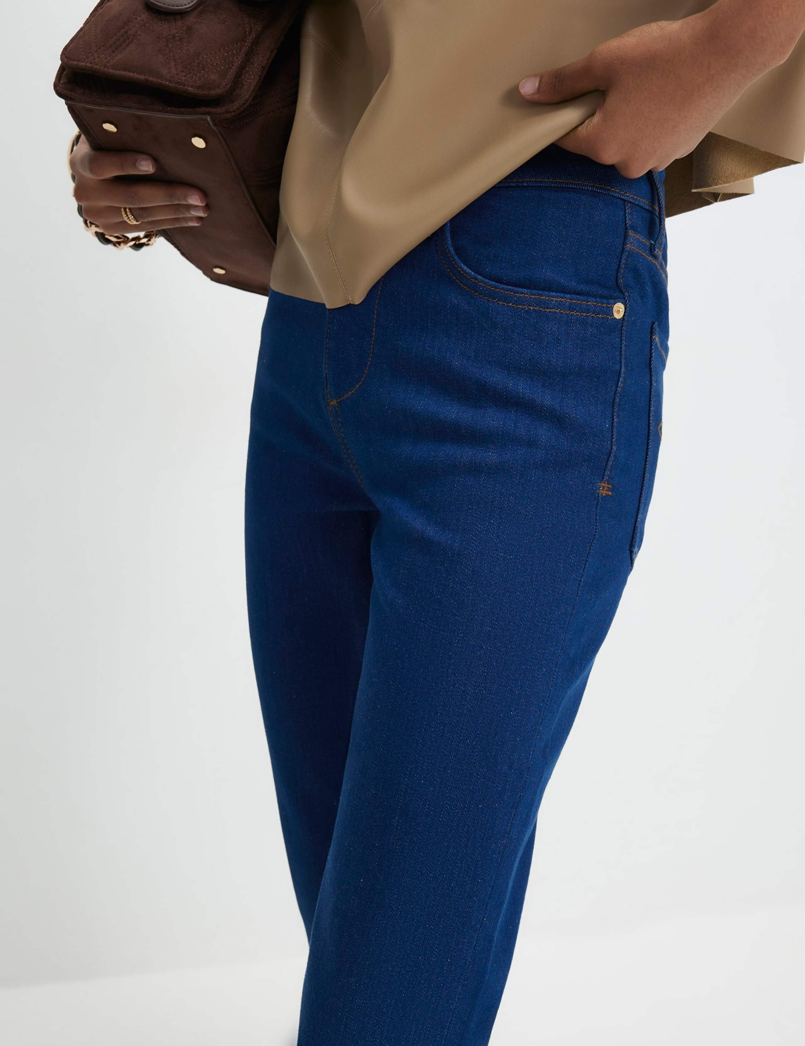 Stretch High Waisted Straight Leg Jeans 3 of 4
