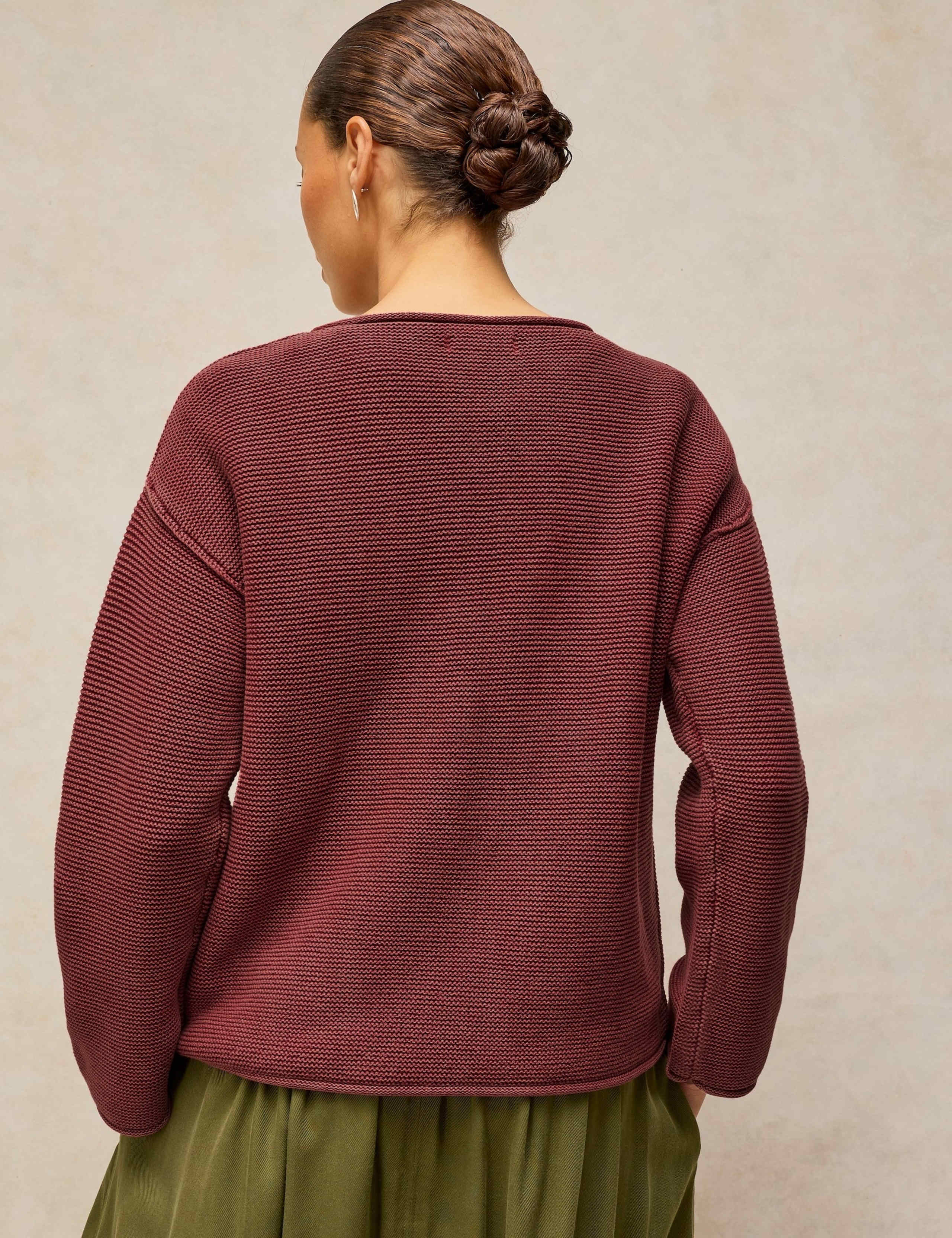 Pure Cotton Crew Neck Jumper 4 of 6