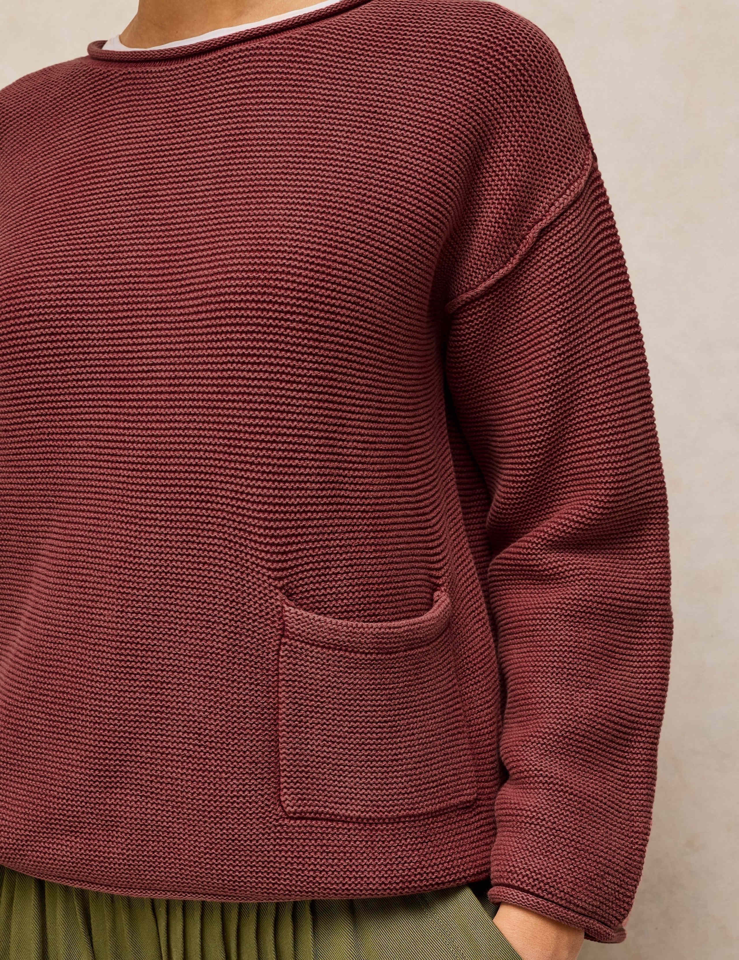 Pure Cotton Crew Neck Jumper 5 of 6