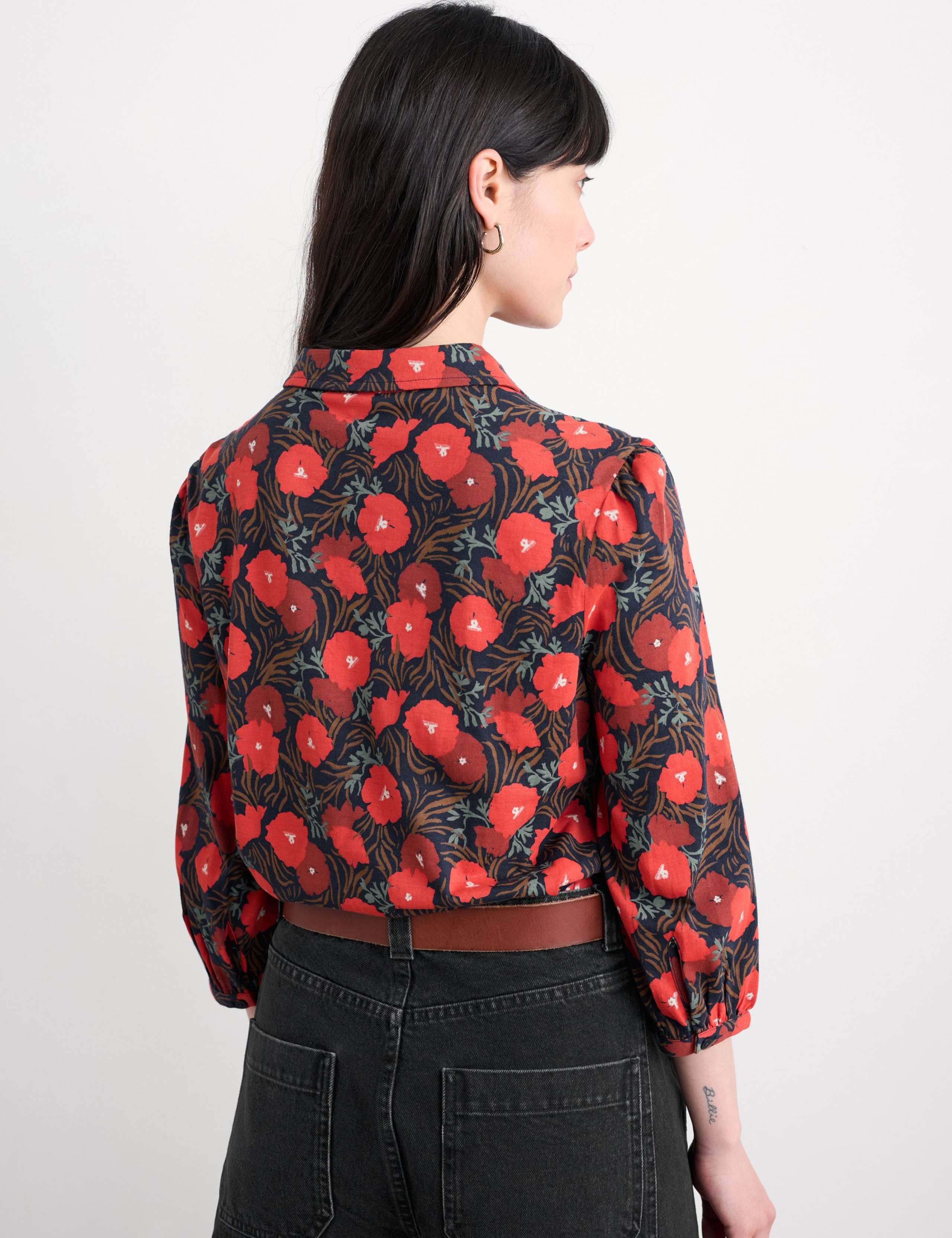 Cotton Rich Floral Collared Shirt 3 of 5