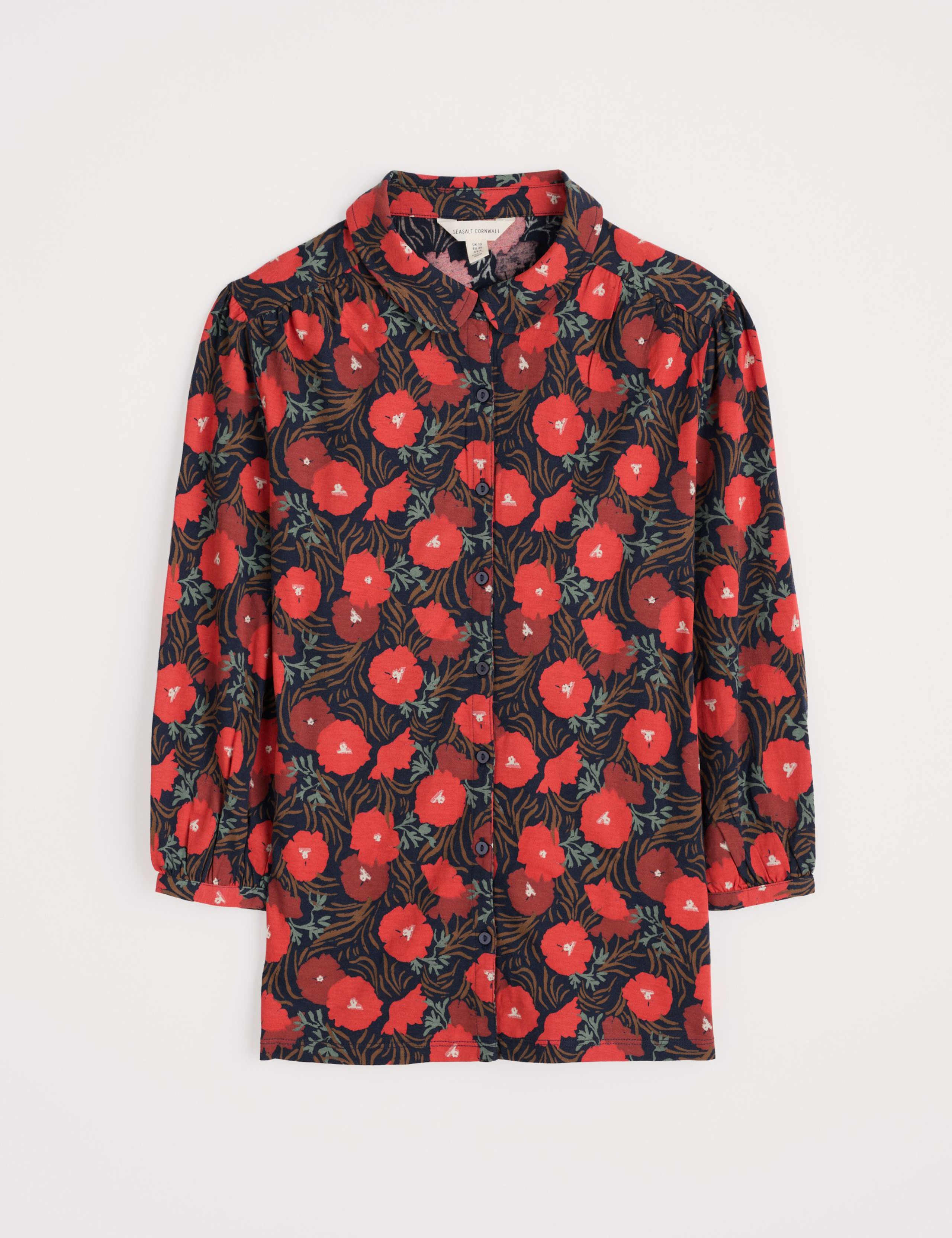 Cotton Rich Floral Collared Shirt 2 of 5
