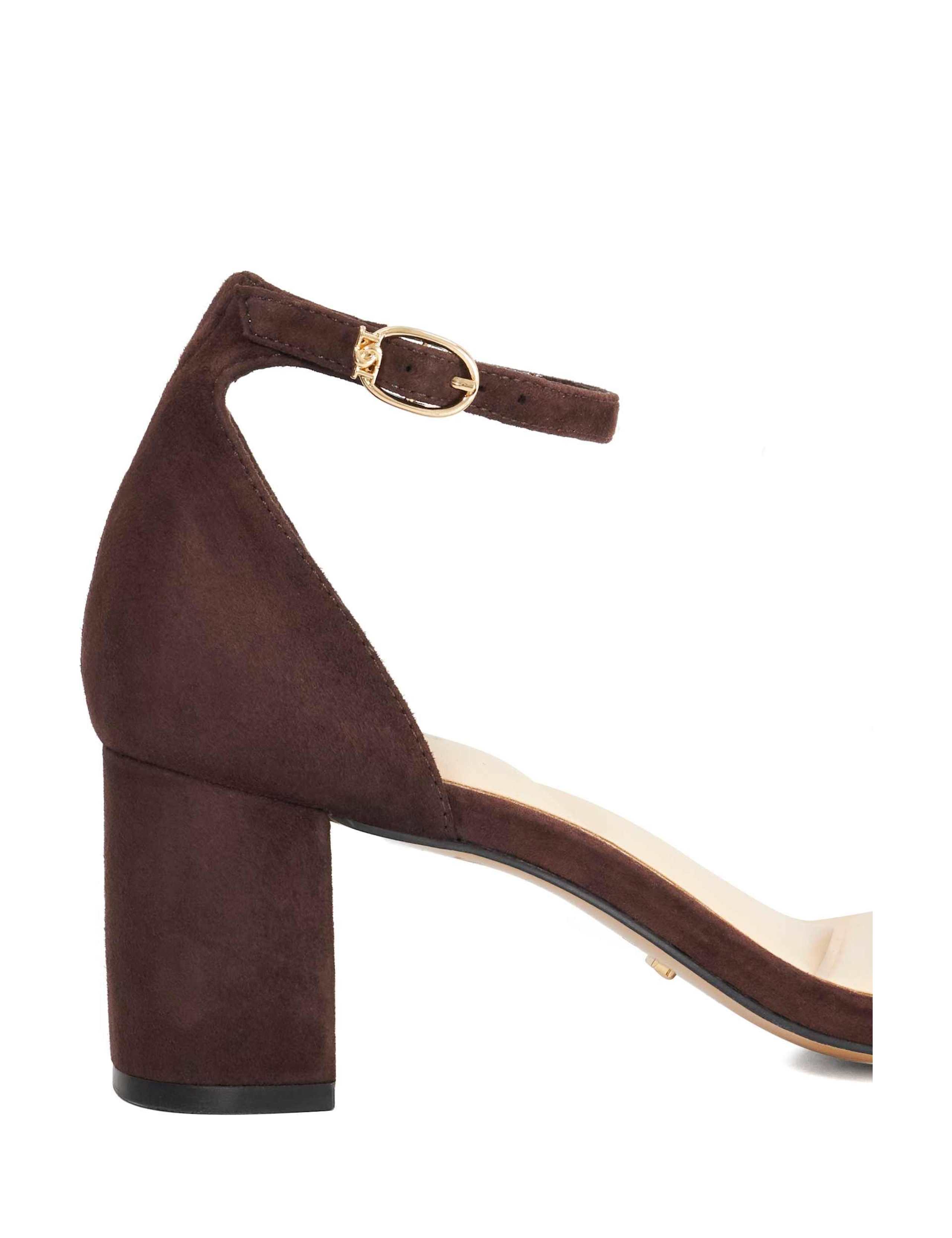 Leather Ankle Strap Block Heel Sandals 5 of 6