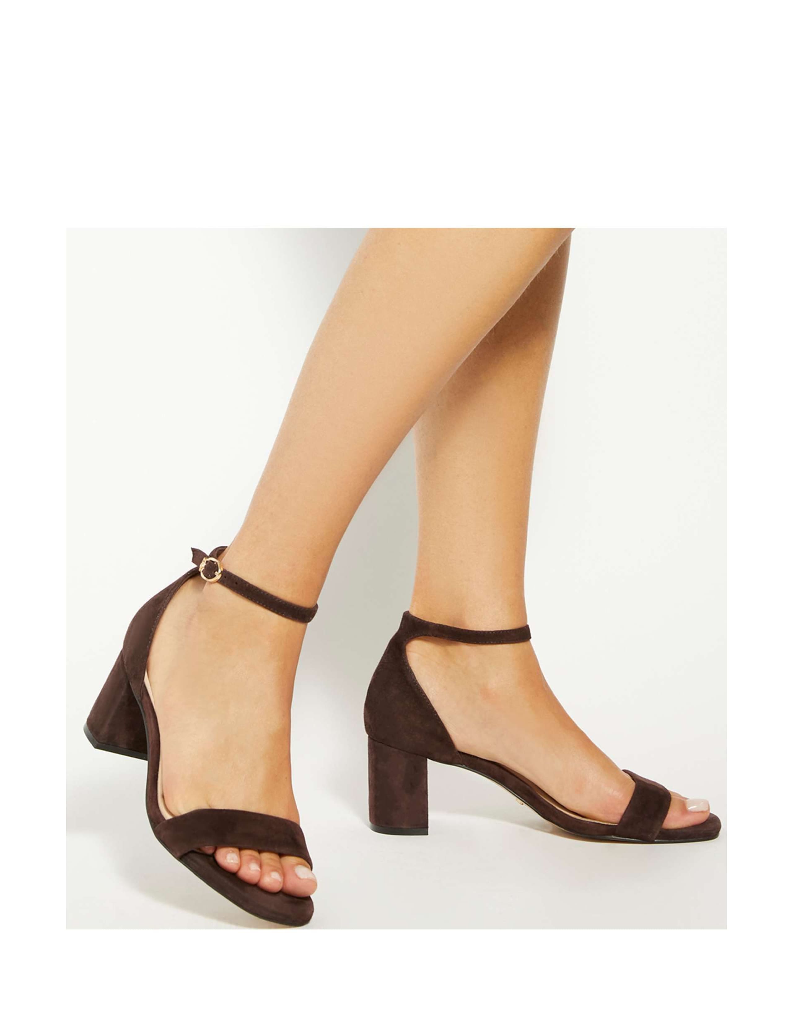 Leather Ankle Strap Block Heel Sandals 6 of 6