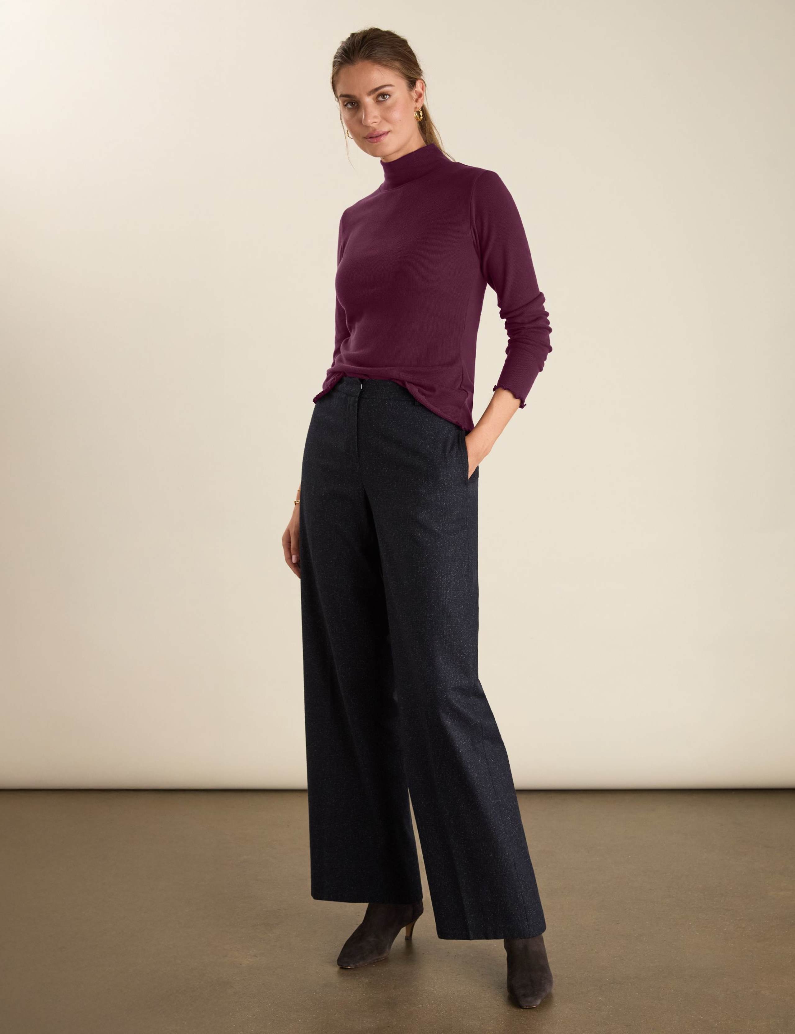 Cotton Blend Roll Neck Top 5 of 5
