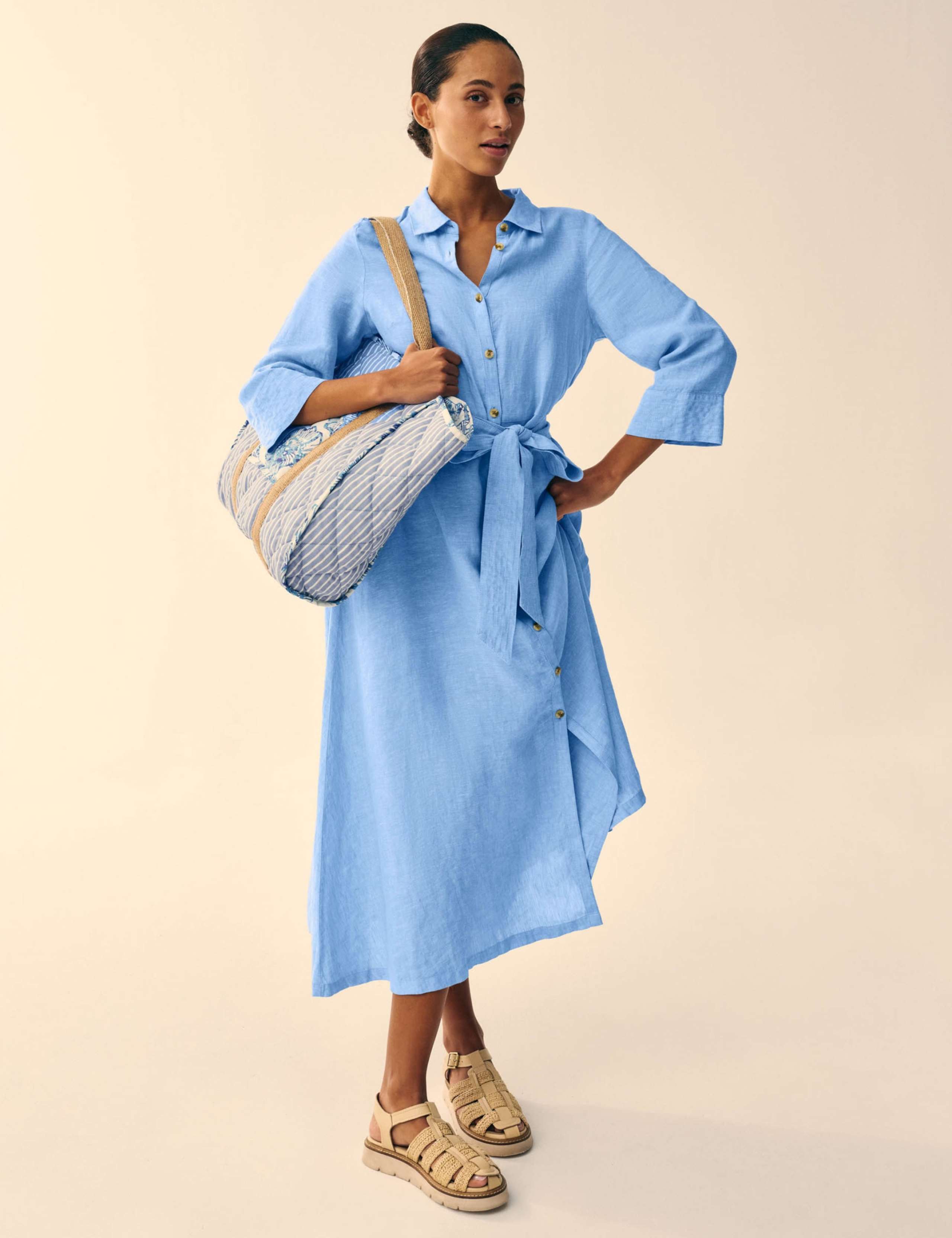 Pure Linen Maxi Shirt Dress 1 of 6