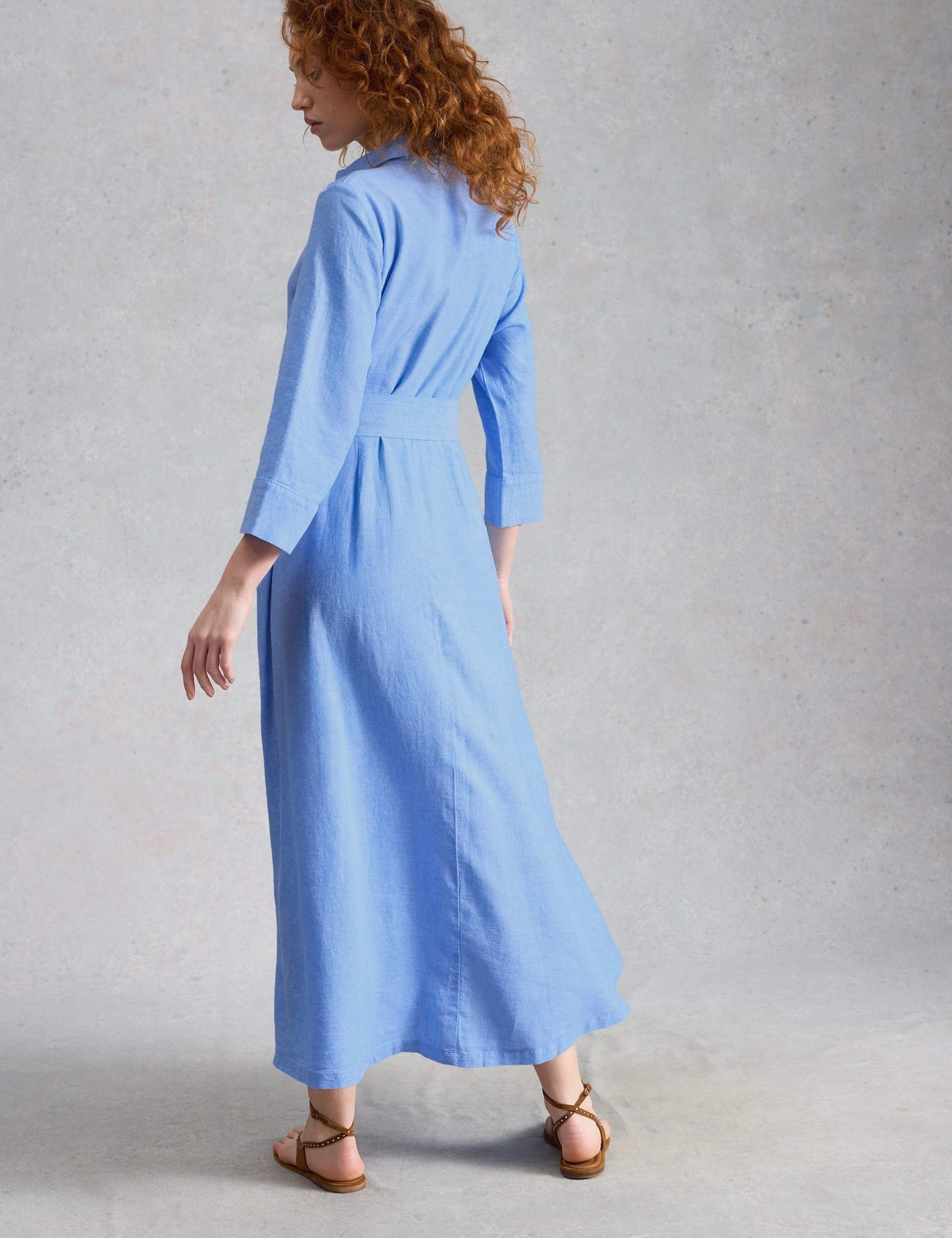 Pure Linen Maxi Shirt Dress 3 of 6