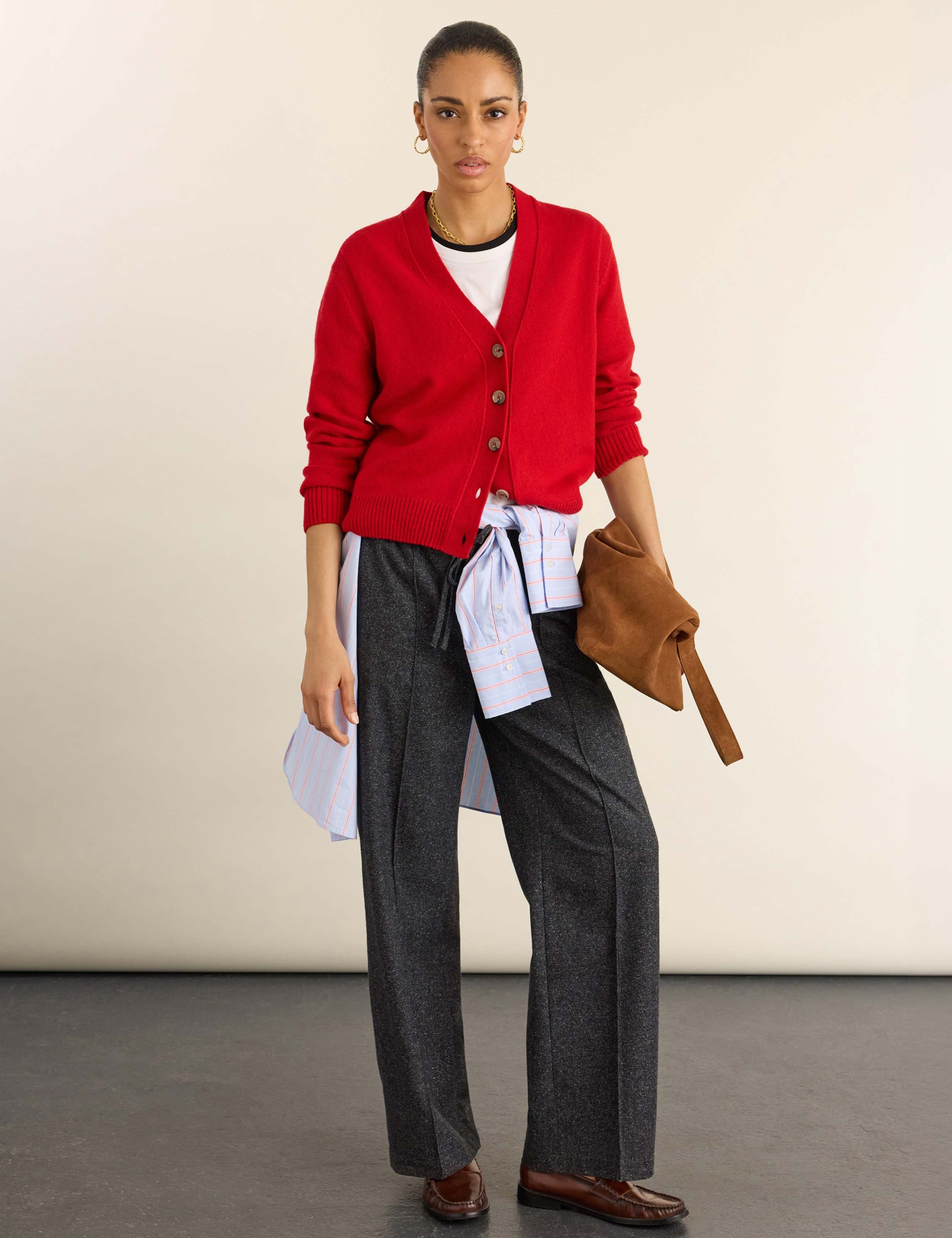 Wool Rich V-Neck Cardigan 3 of 4
