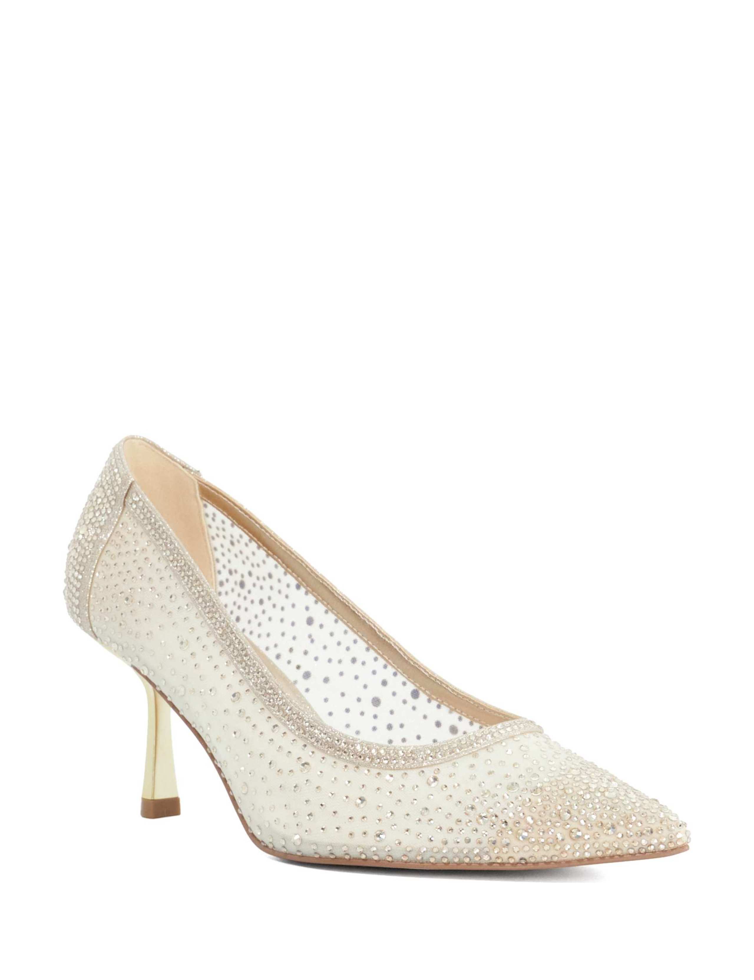 Sparkle Mesh Detail Court Shoes 2 of 5