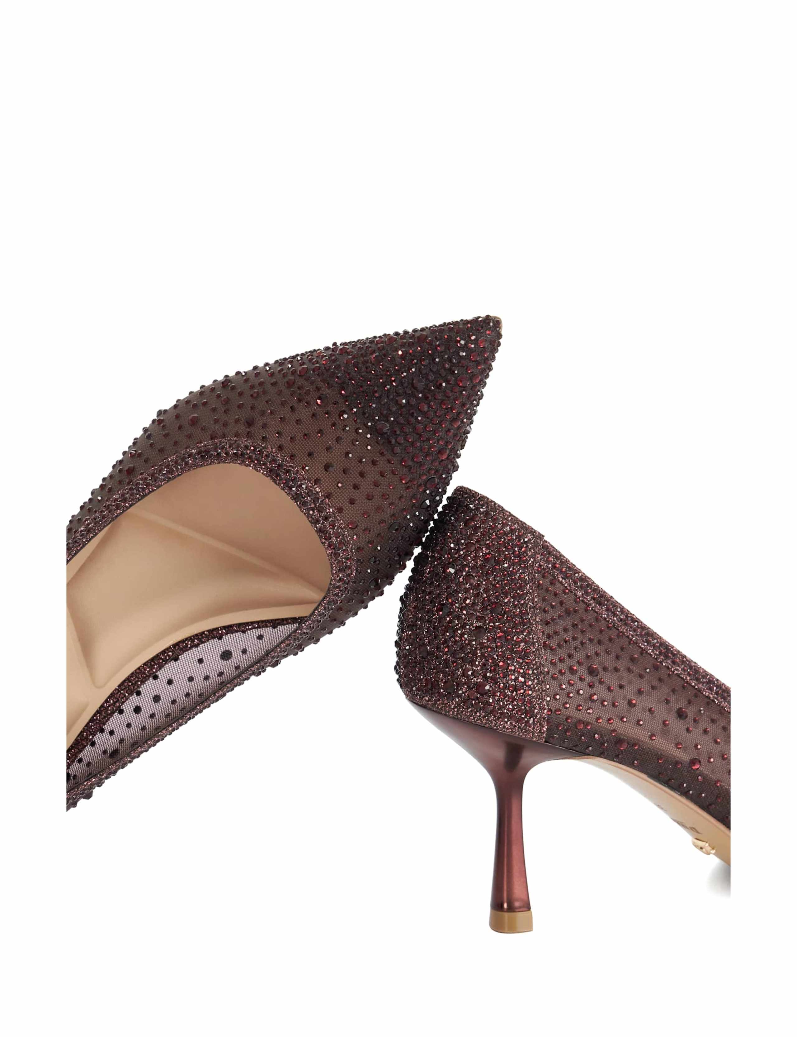 Sparkle Mesh Detail Court Shoes 3 of 5