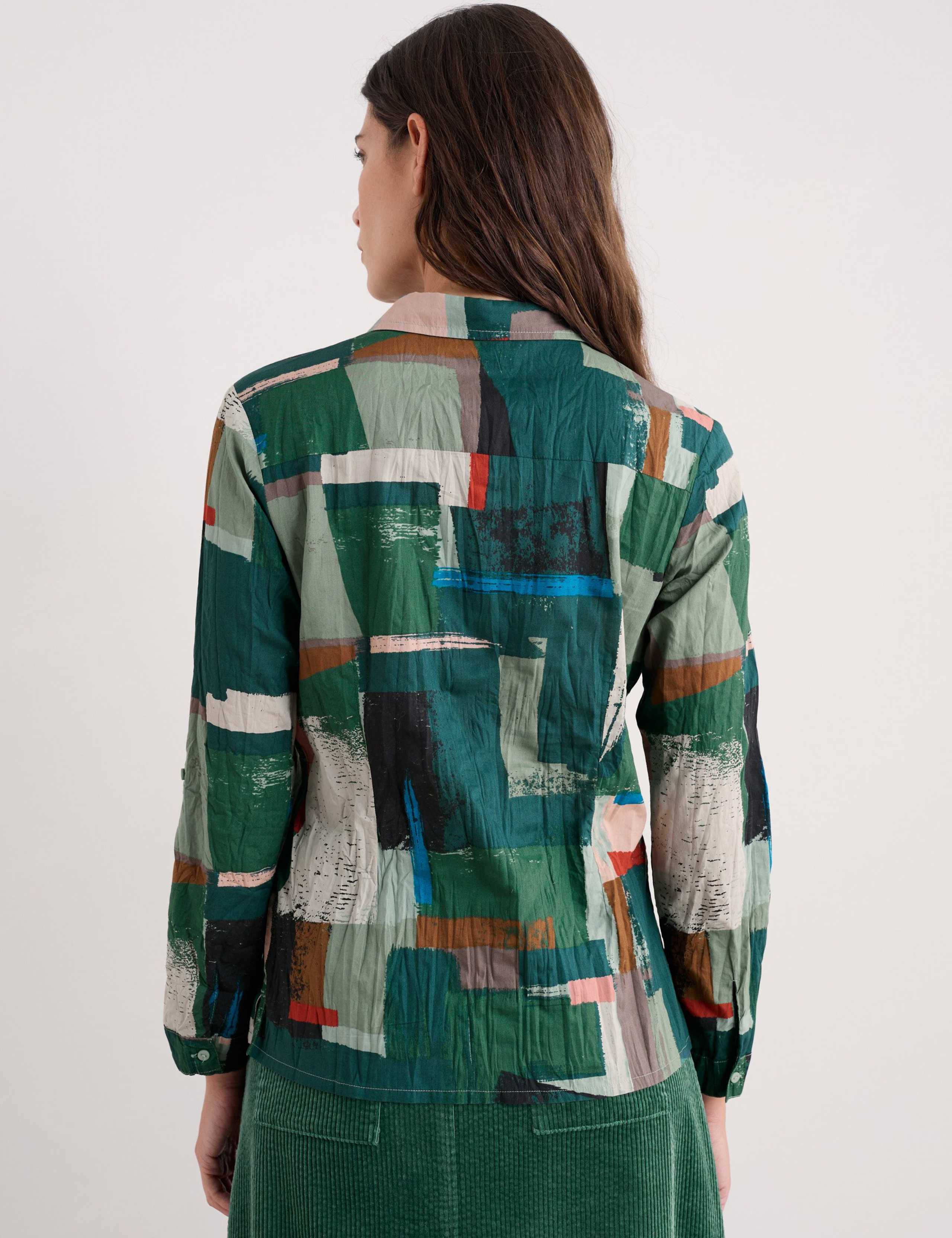 Pure Cotton Geometric Collared Shirt 3 of 6