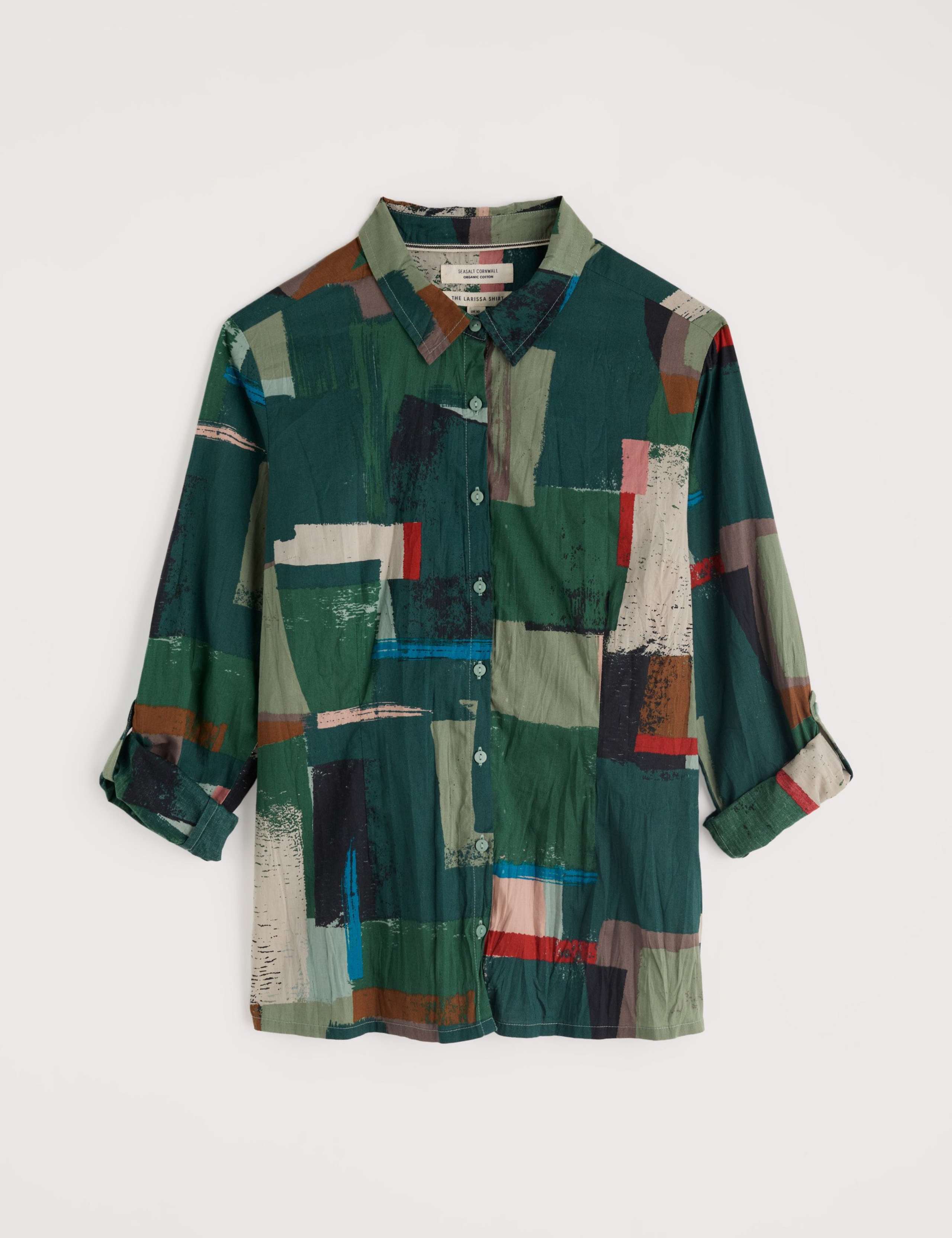 Pure Cotton Geometric Collared Shirt 2 of 6