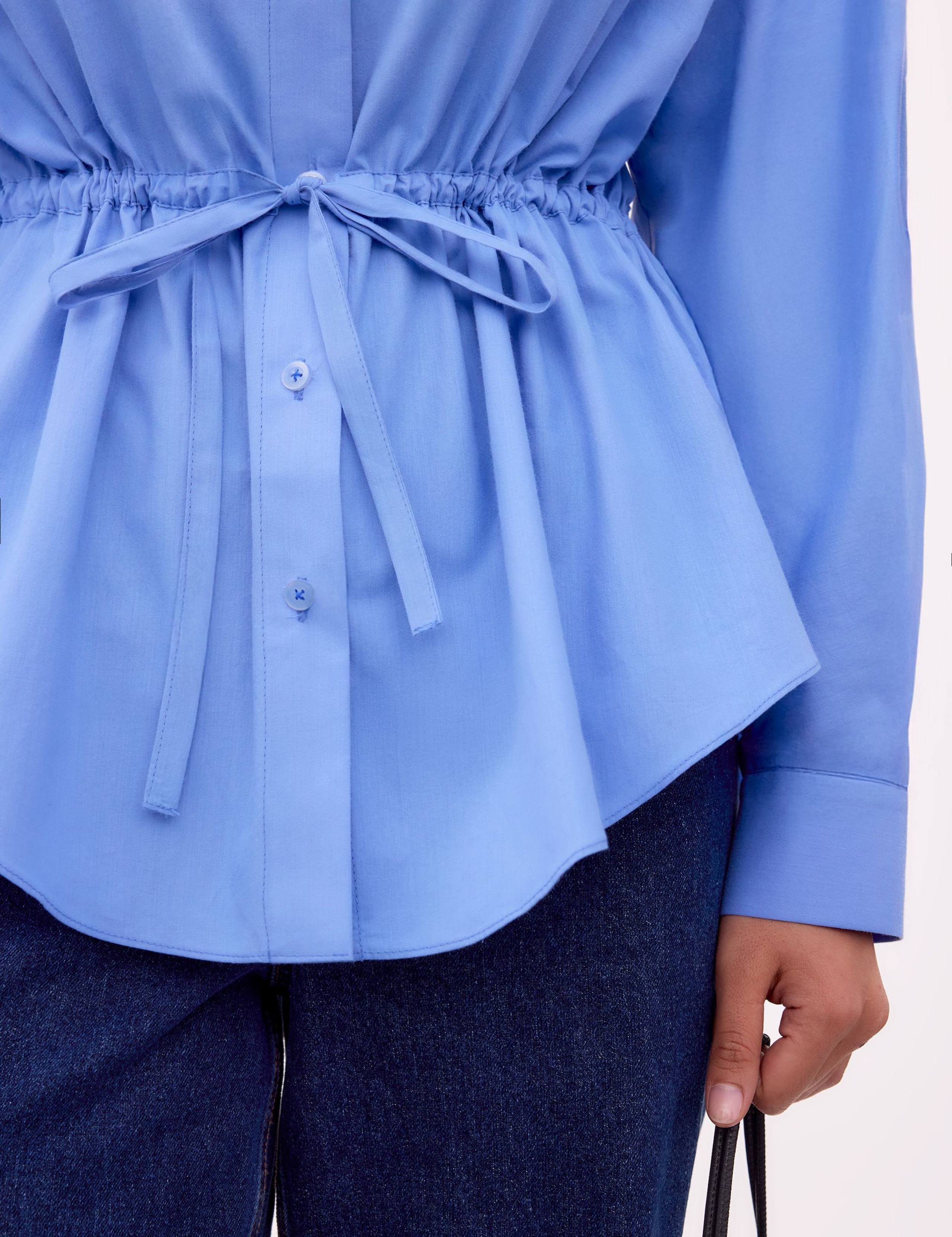 Pure Cotton Poplin Gathered Waist Shirt 6 of 6