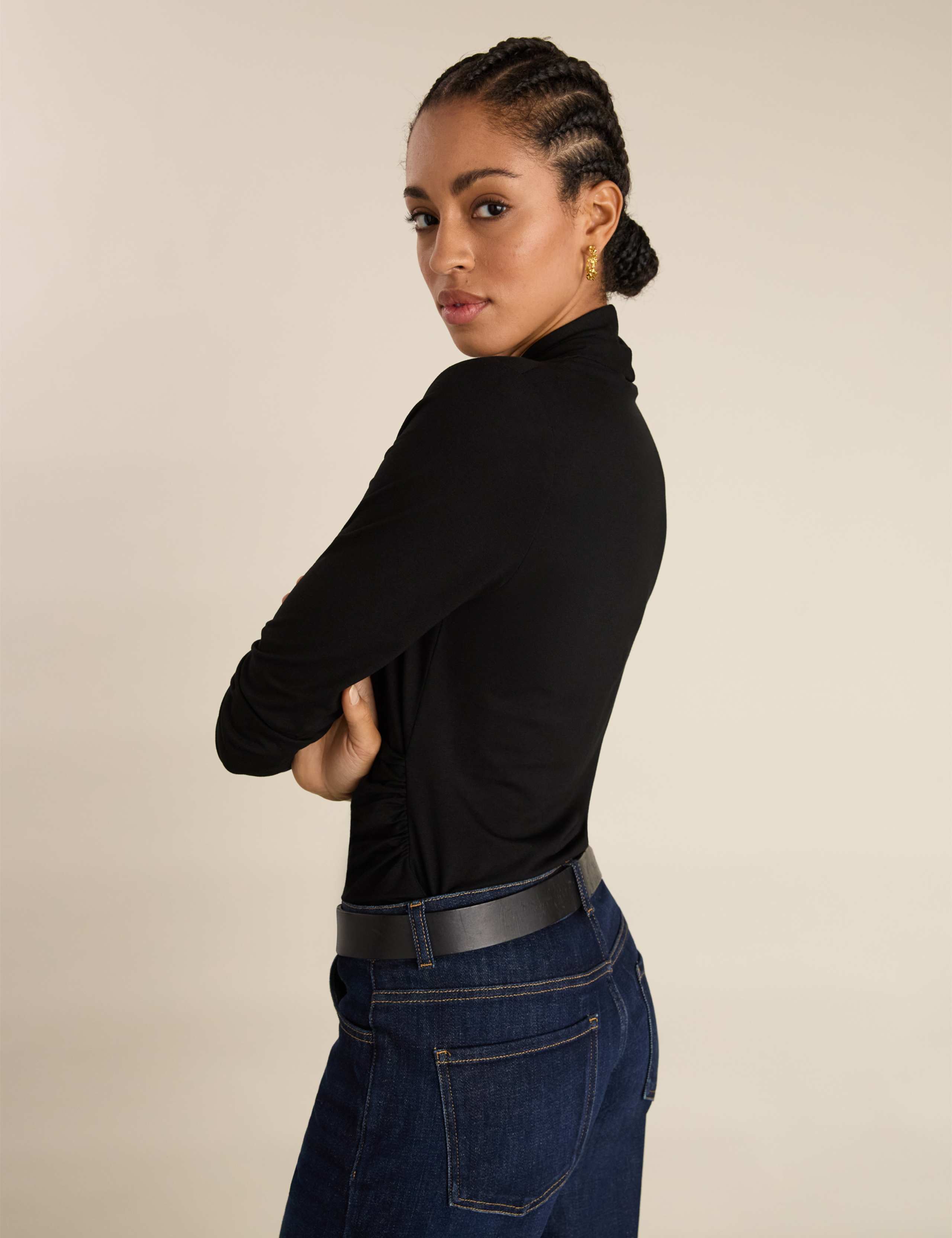 Jersey V-Neck Wrap Top 5 of 5