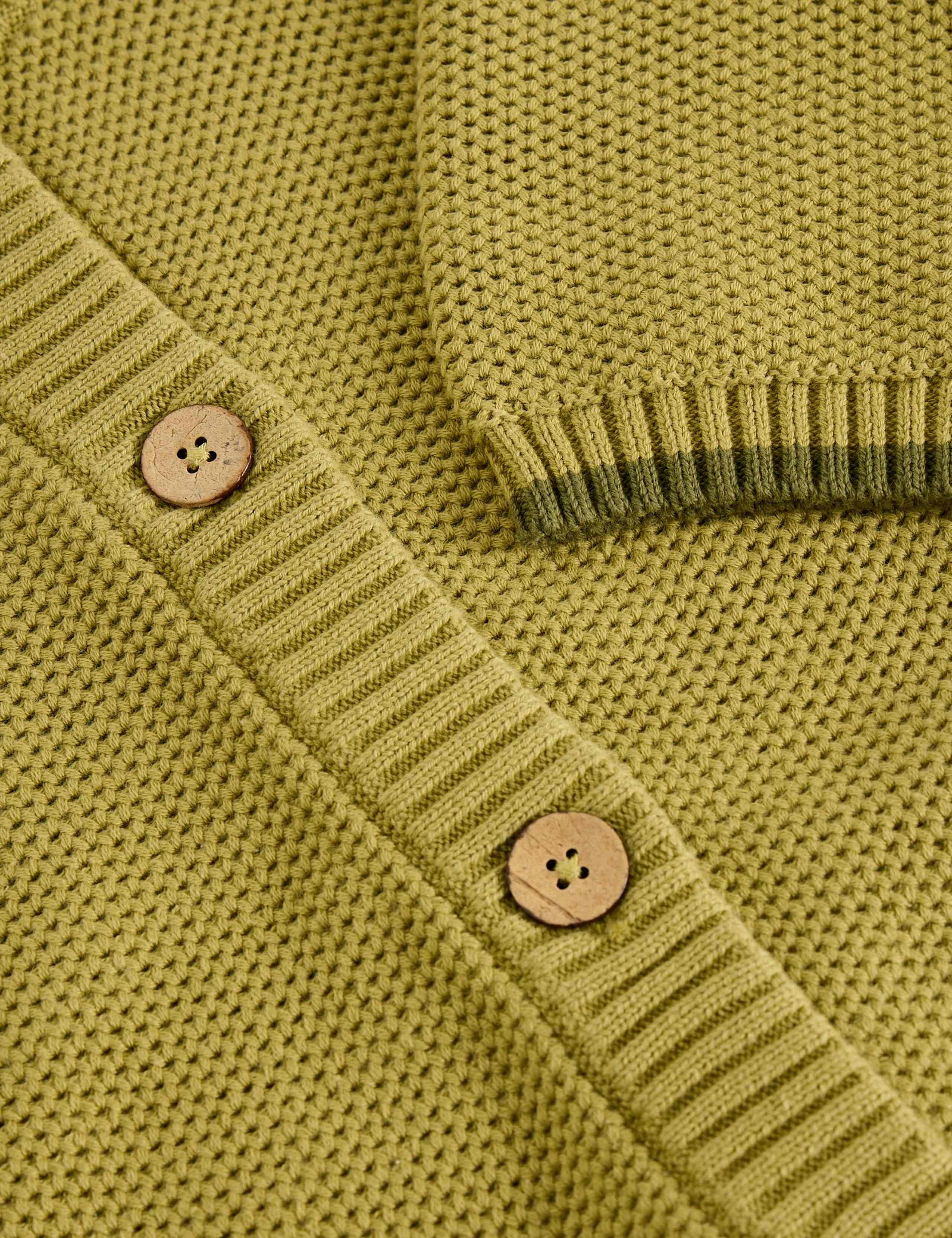 Pure Cotton Textured Short Sleeved Cardigan 6 of 6