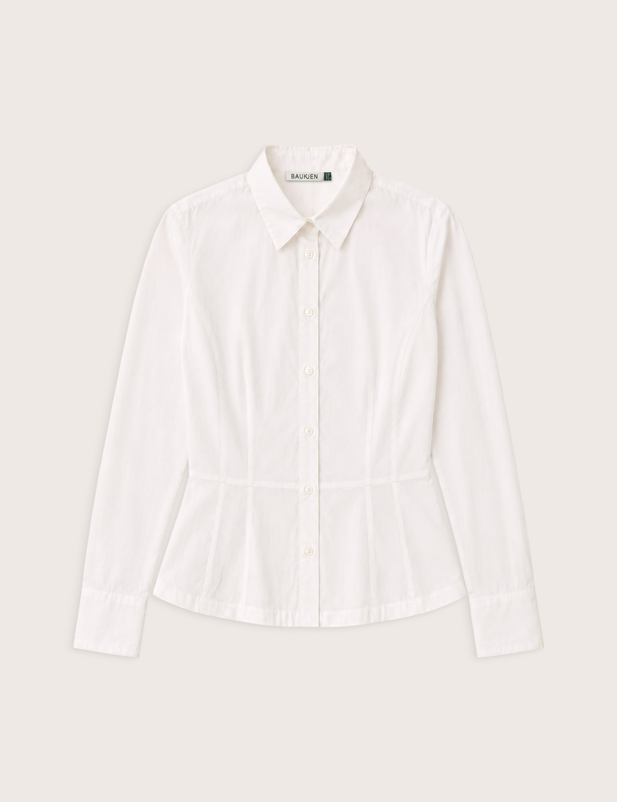 Pure Cotton Button Through Peplum Blouse 2 of 5