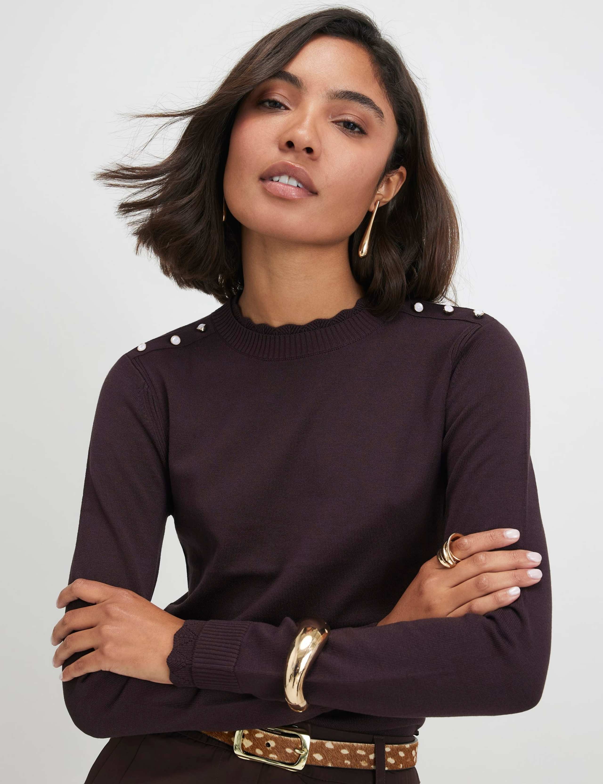 Pointelle Knitted Top 3 of 6