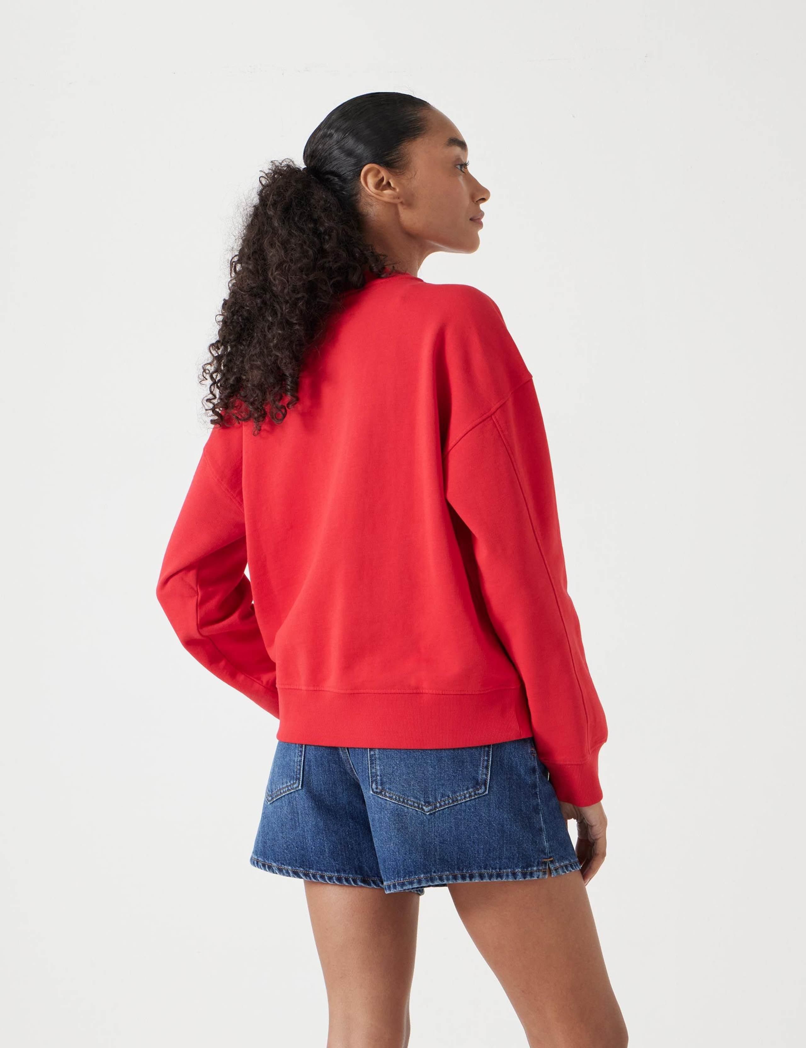 Pure Cotton Slogan Crew Neck Sweatshirt 3 of 5