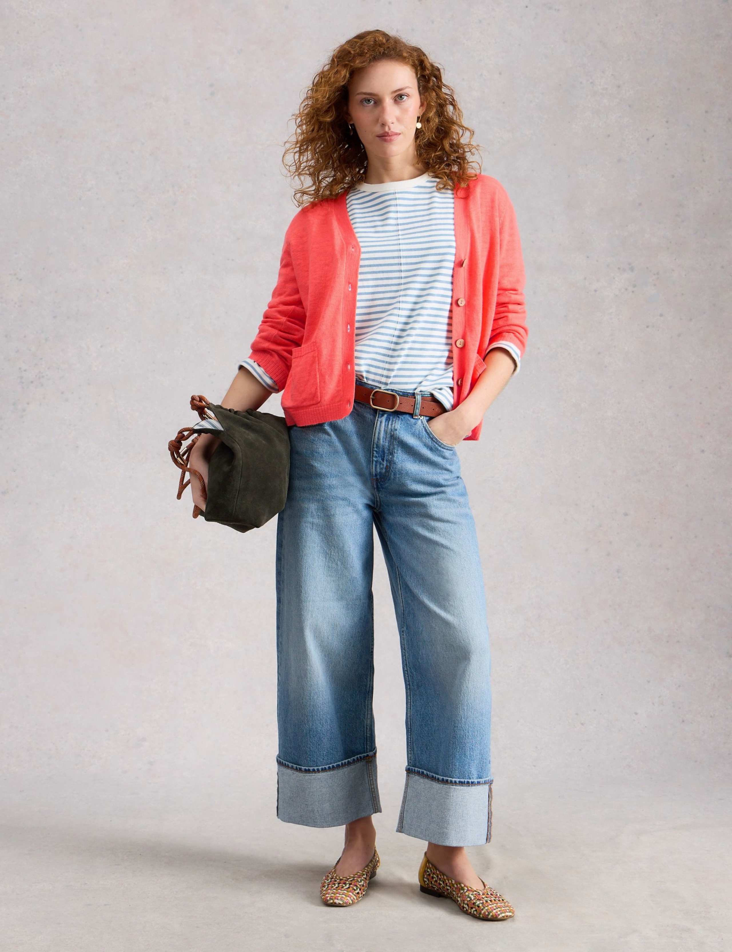 Cotton Rich V-Neck Cardigan 1 of 6