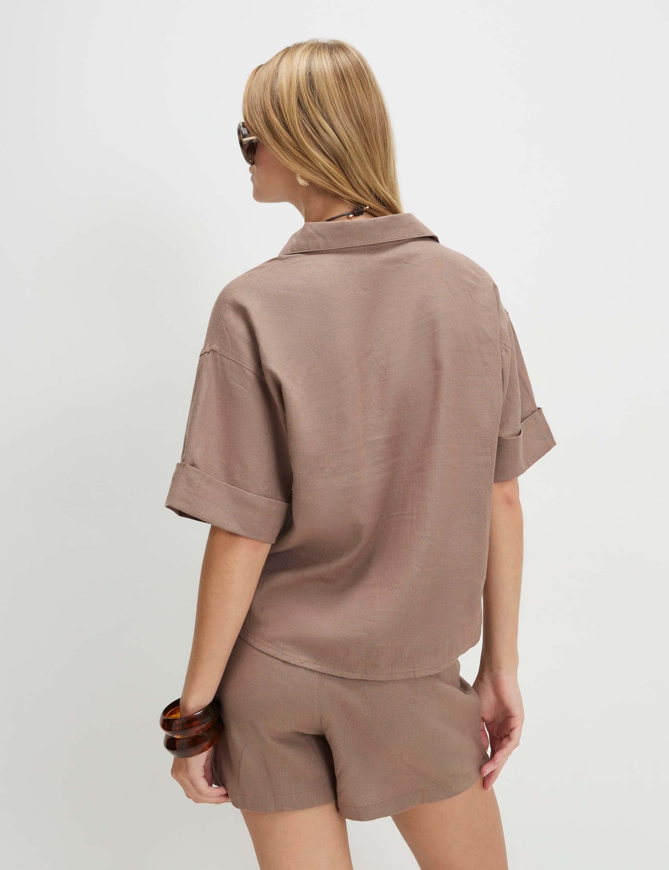 Linen Blend Collared Shirt 2 of 4