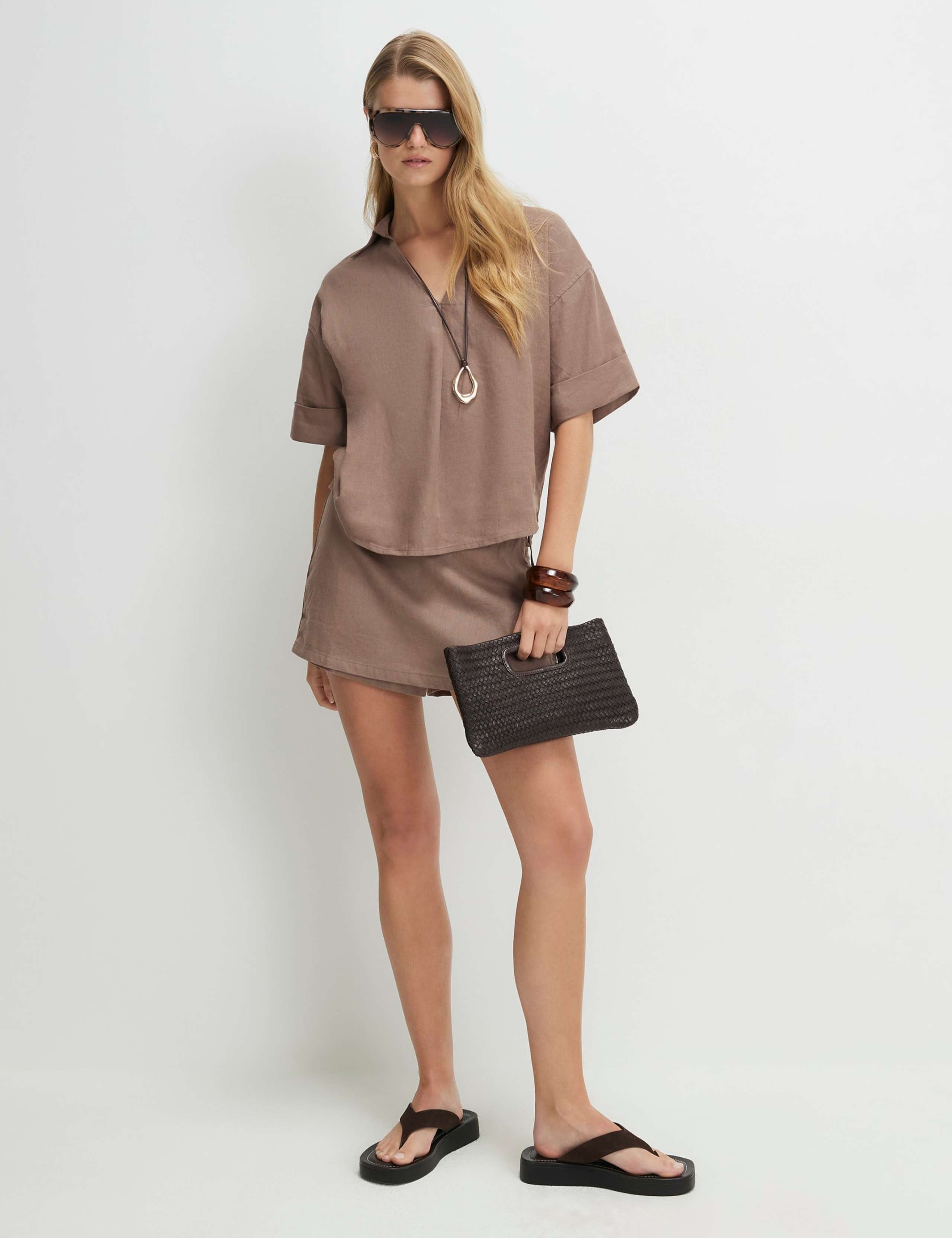 Linen Blend Collared Shirt 4 of 4