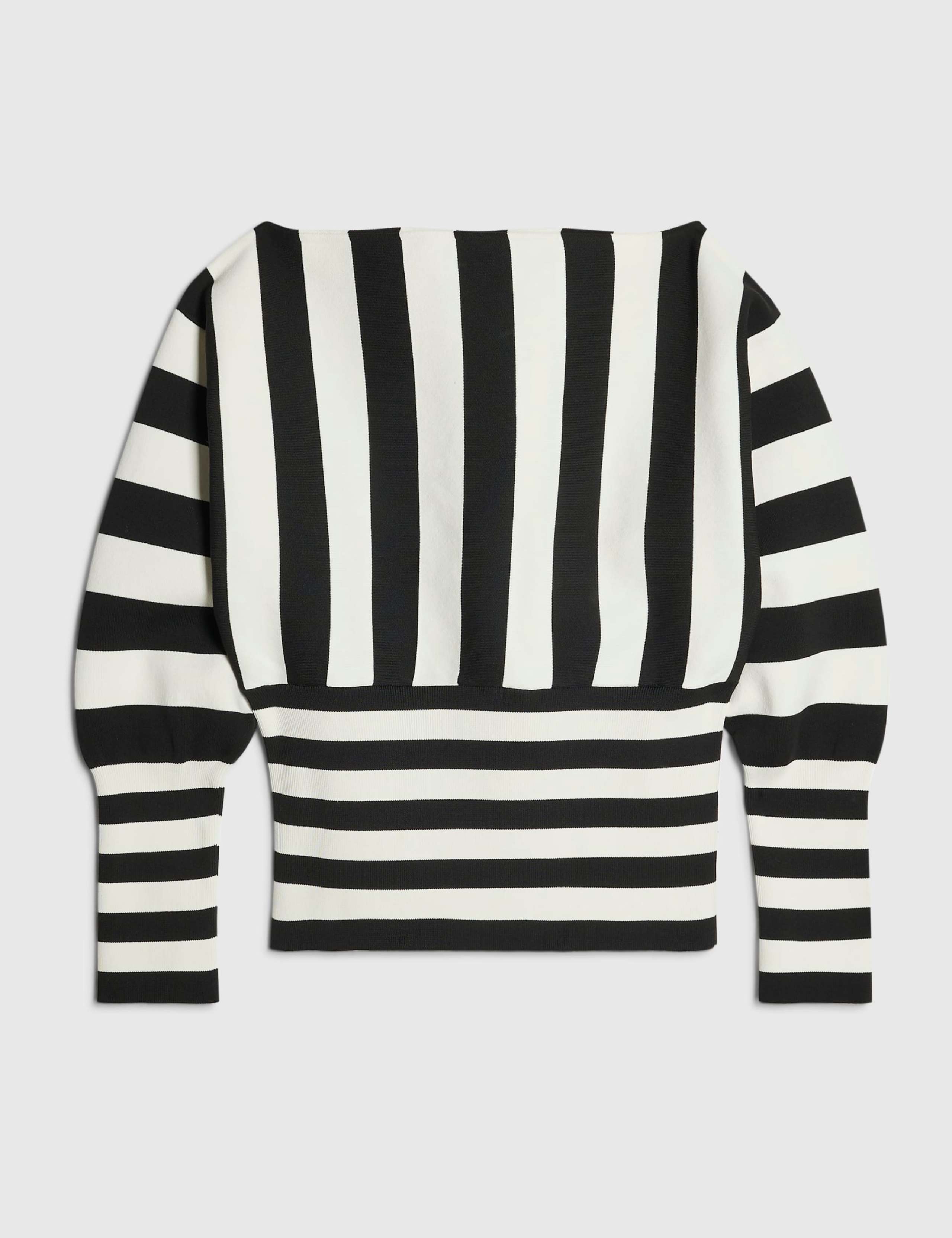 Pure Cotton Striped Batwing Sleeve Jumper 2 of 3