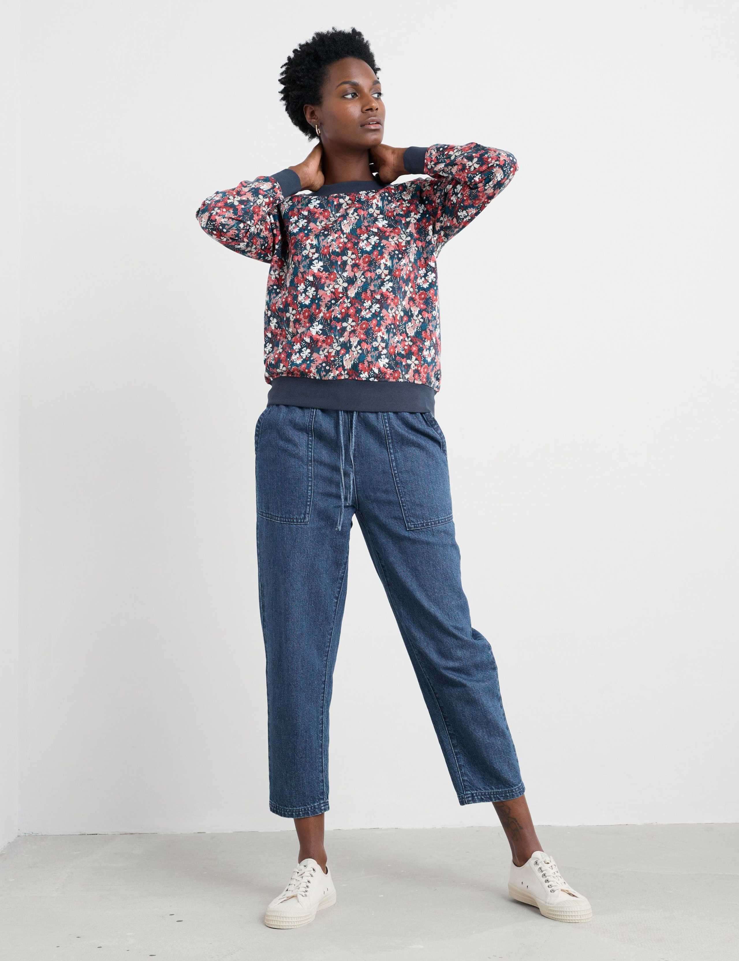 Pure Cotton Floral Sweatshirt 1 of 5
